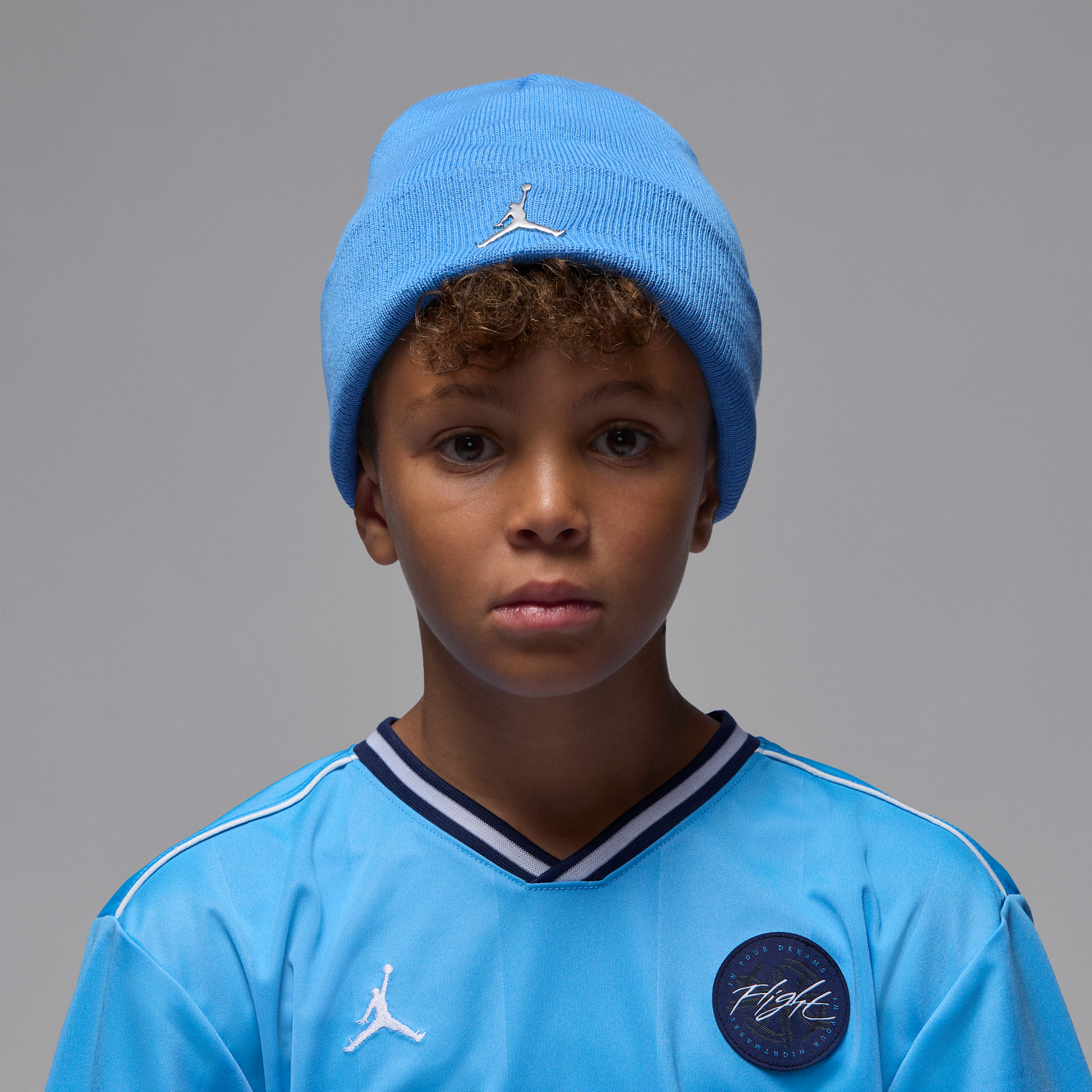 Jordan Dri-fit Big Kids' Beanie In Blue