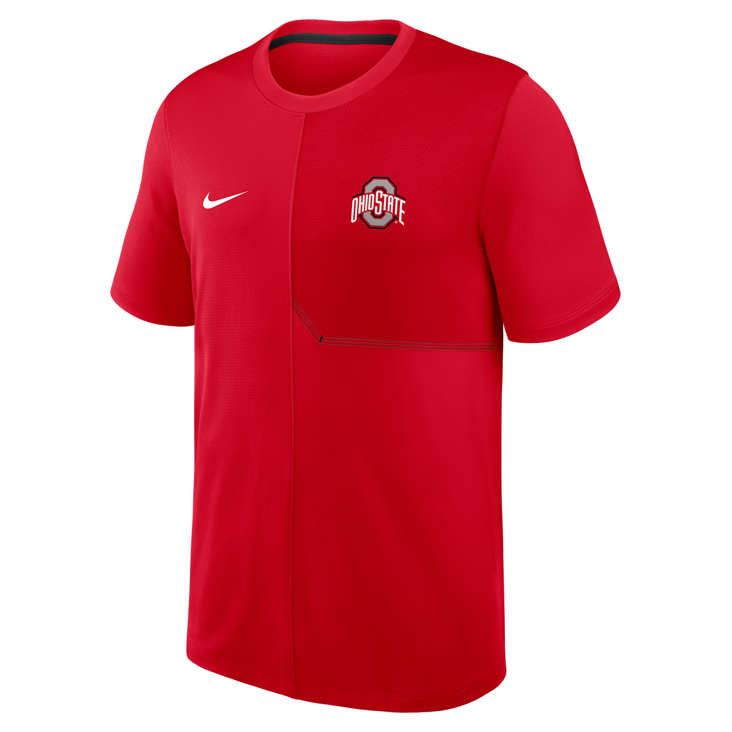 Nike Men's Scarlet Ohio State Buckeyes 2026 Sideline Uv Dri-fit Coaches Shirt - Scarlet