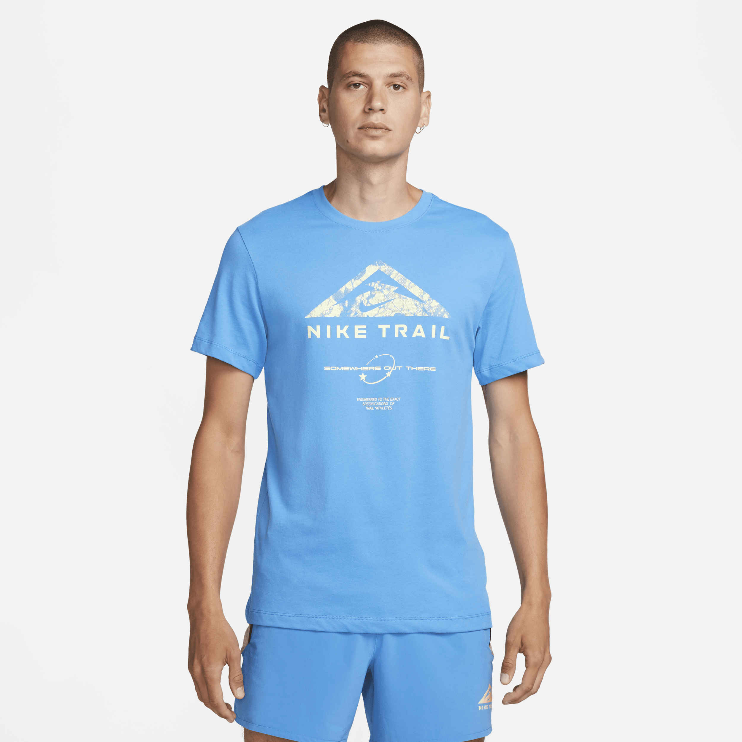 Nike Men's Dri-fit Trail Trail Running T-shirt In Blue