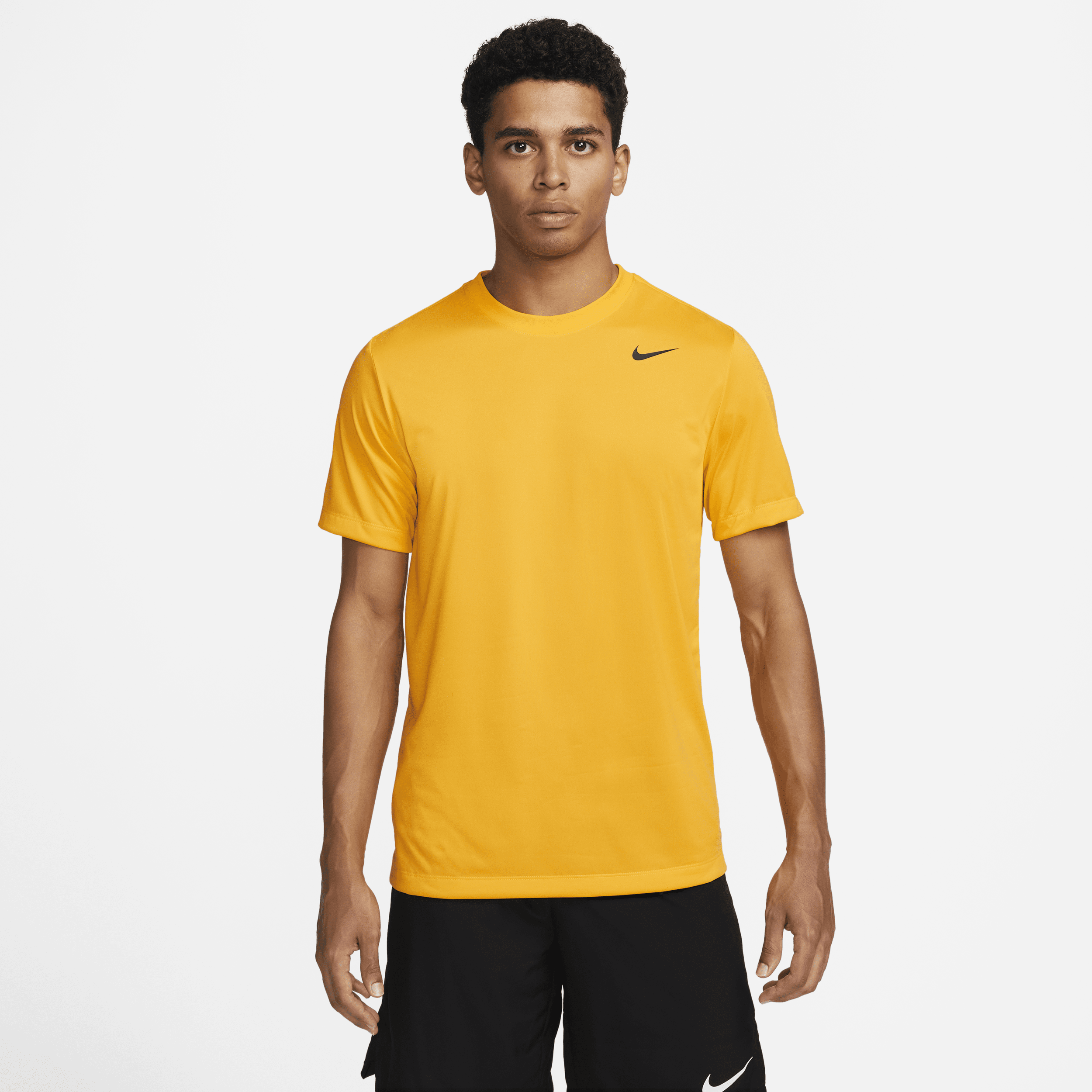 Shop Nike Men's Dri-fit Legend Fitness T-shirt In Yellow