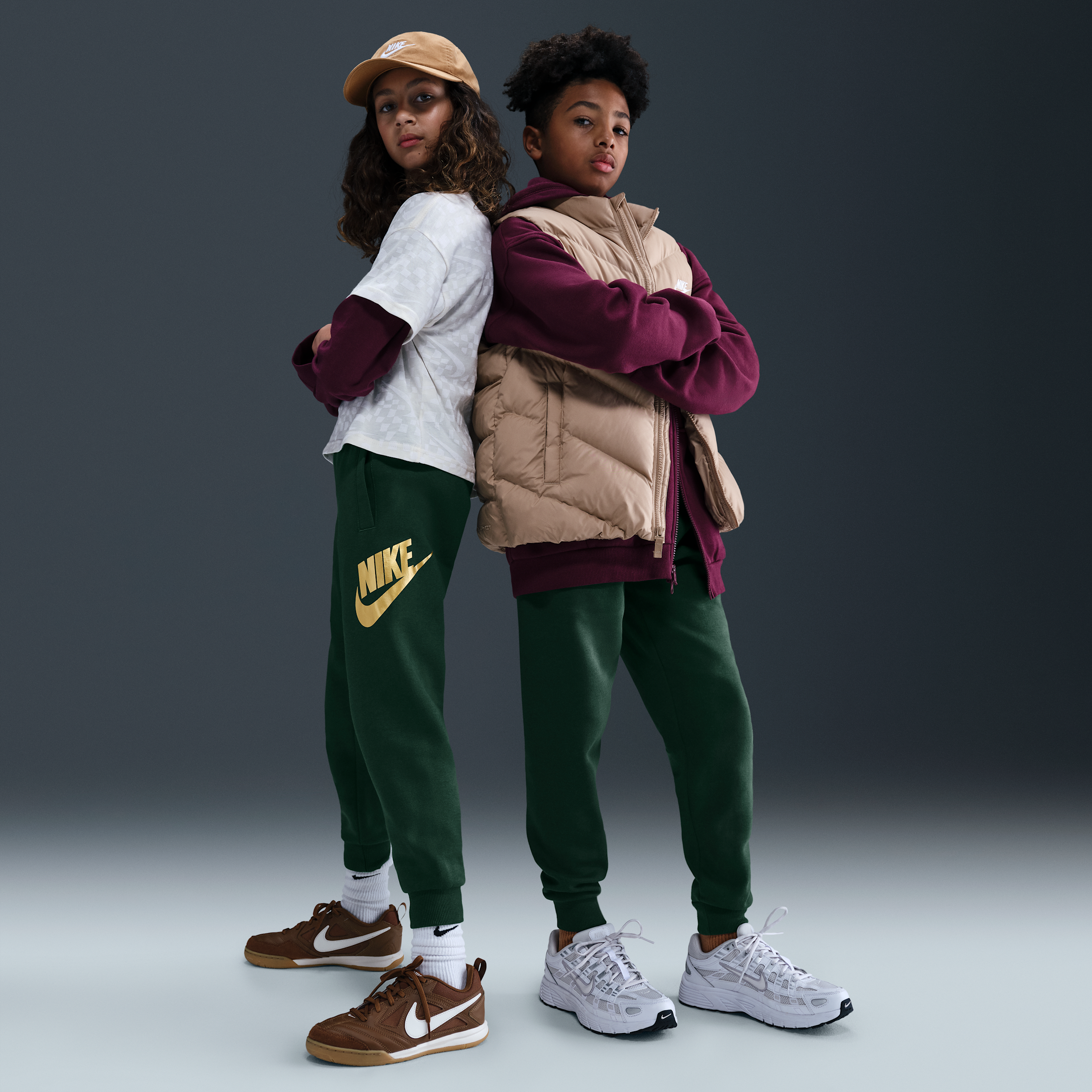 Nike Sportswear Club Fleece Big Kids' Jogger Pants in Green | HQ0981-323