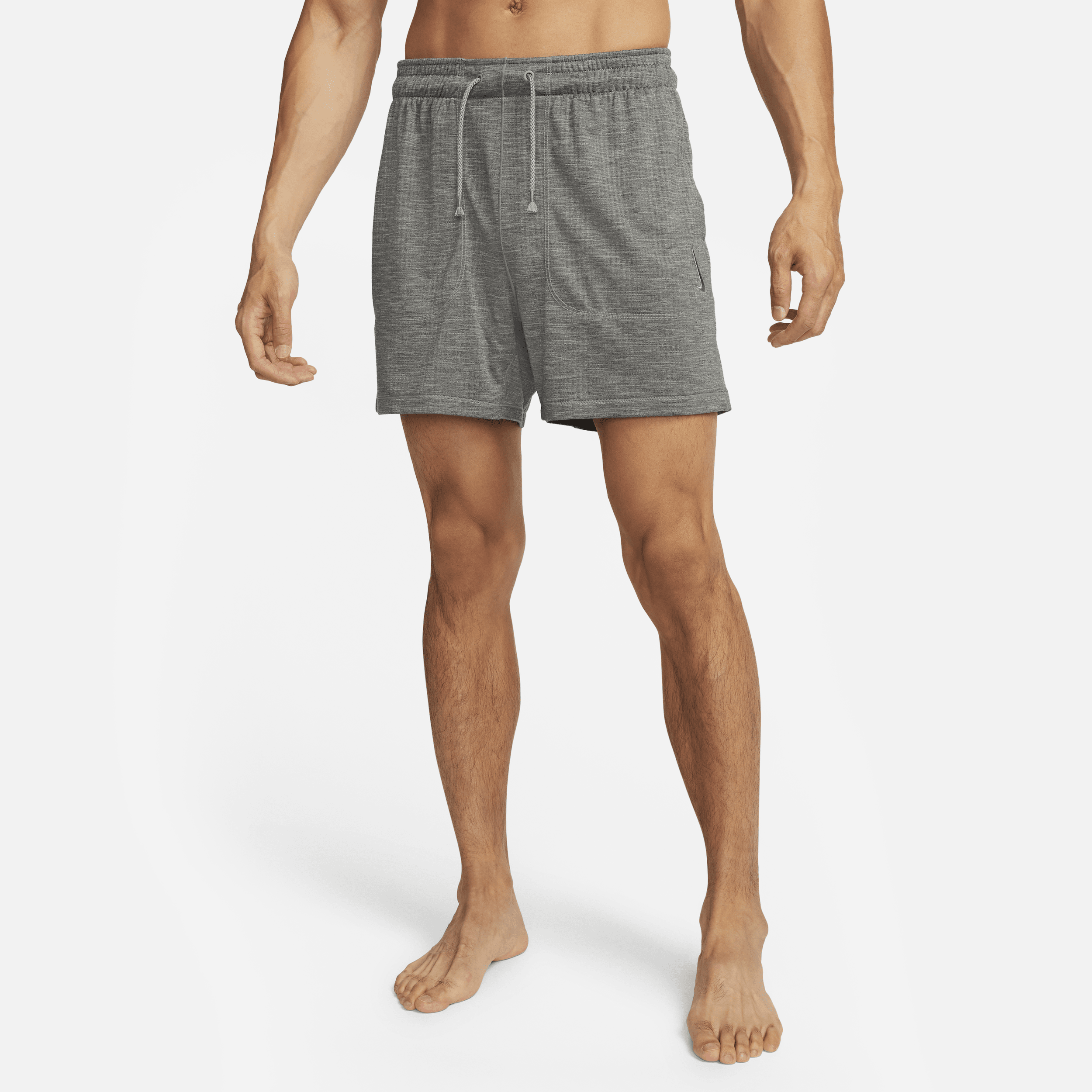 Shop Nike Men's  Yoga Dri-fit 5" Unlined Shorts In Grey