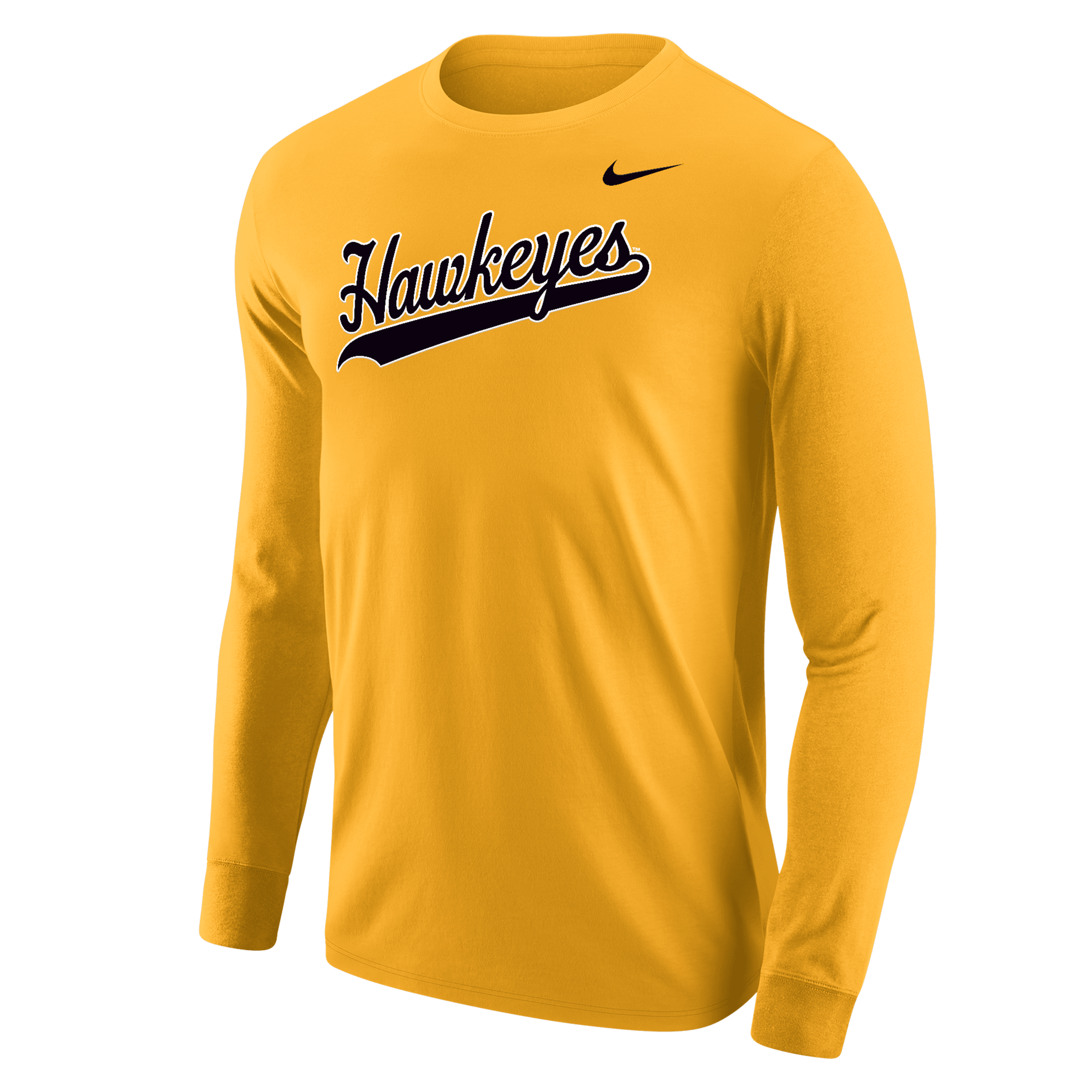Shop Nike Iowa  Men's College Long-sleeve T-shirt In Yellow