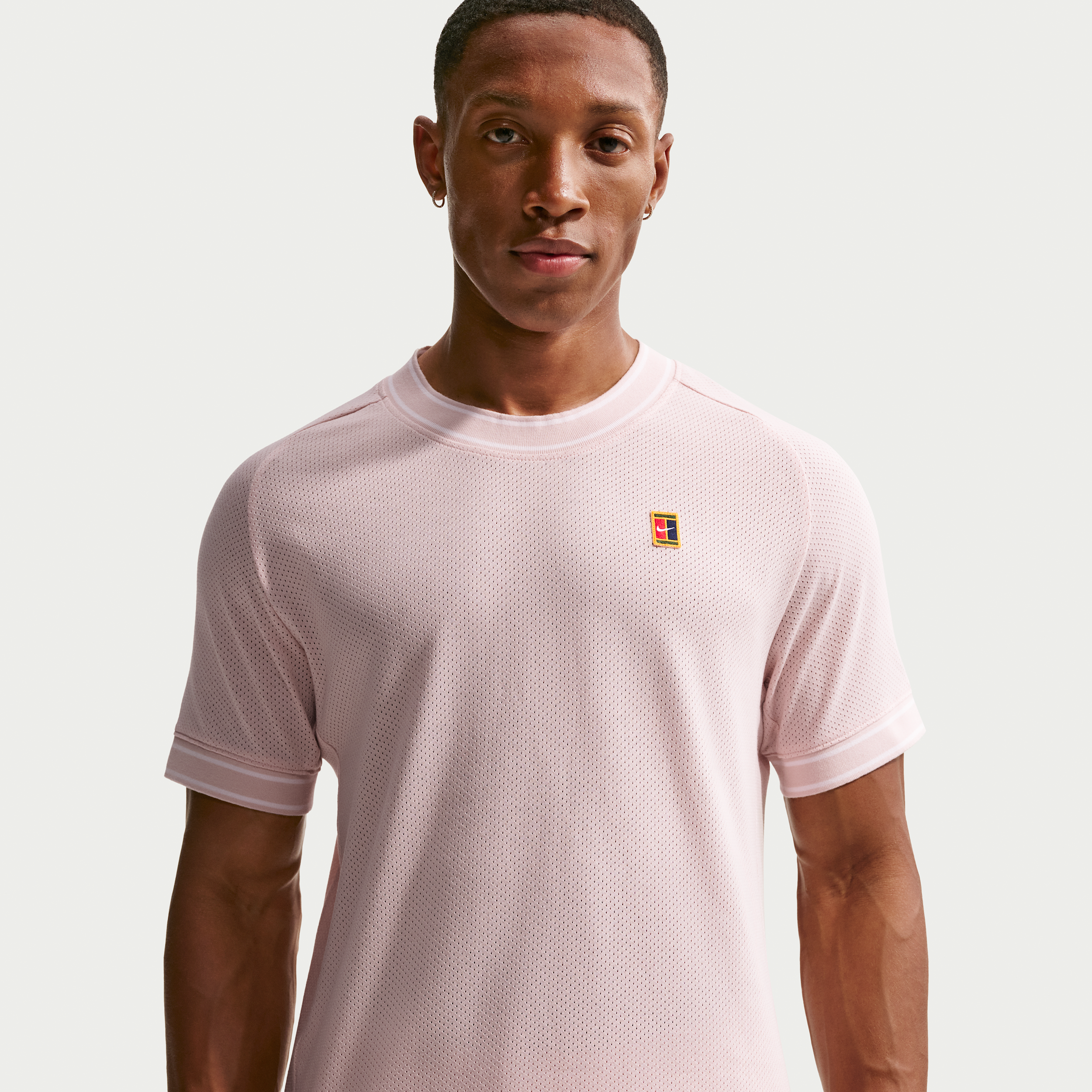Nike Men's Court Heritage Dri-FIT Short Sleeve Tennis Shirt, XXL, Silt Red