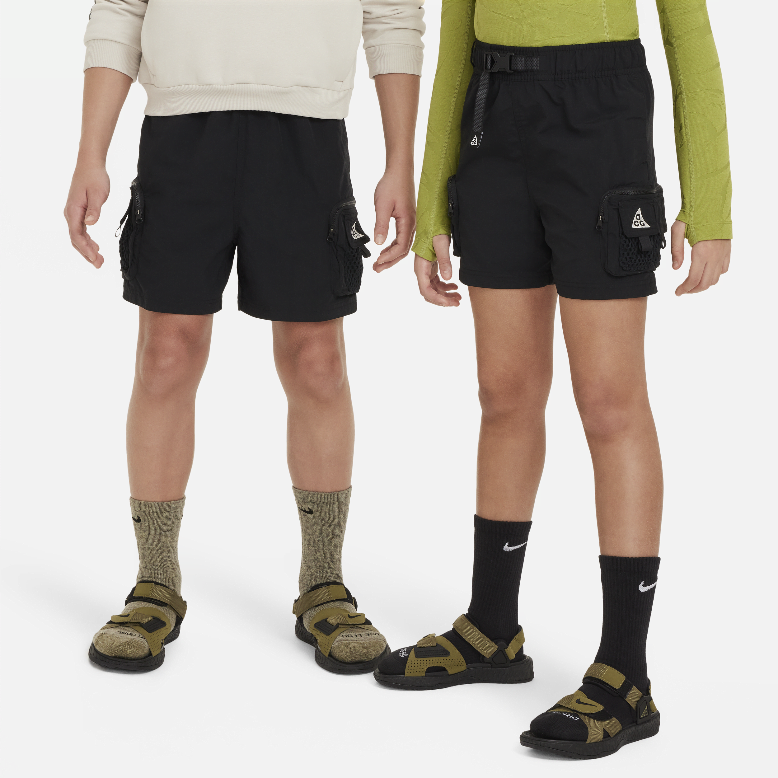 Shop Nike Acg Big Kids' Cargo Shorts In Black