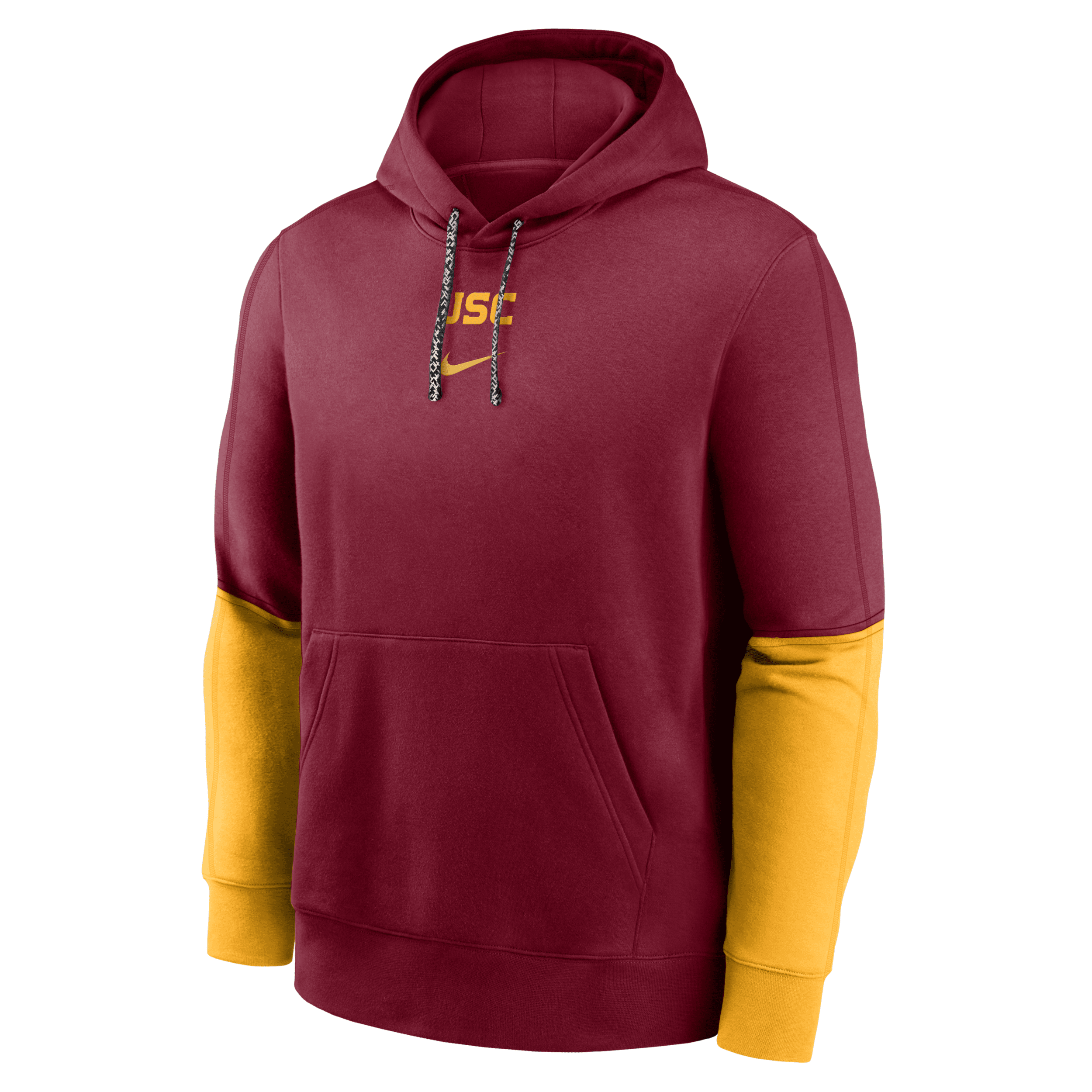 Nike Usc Trojans Sideline Team Issue Club  Men's College Pullover Hoodie In Red