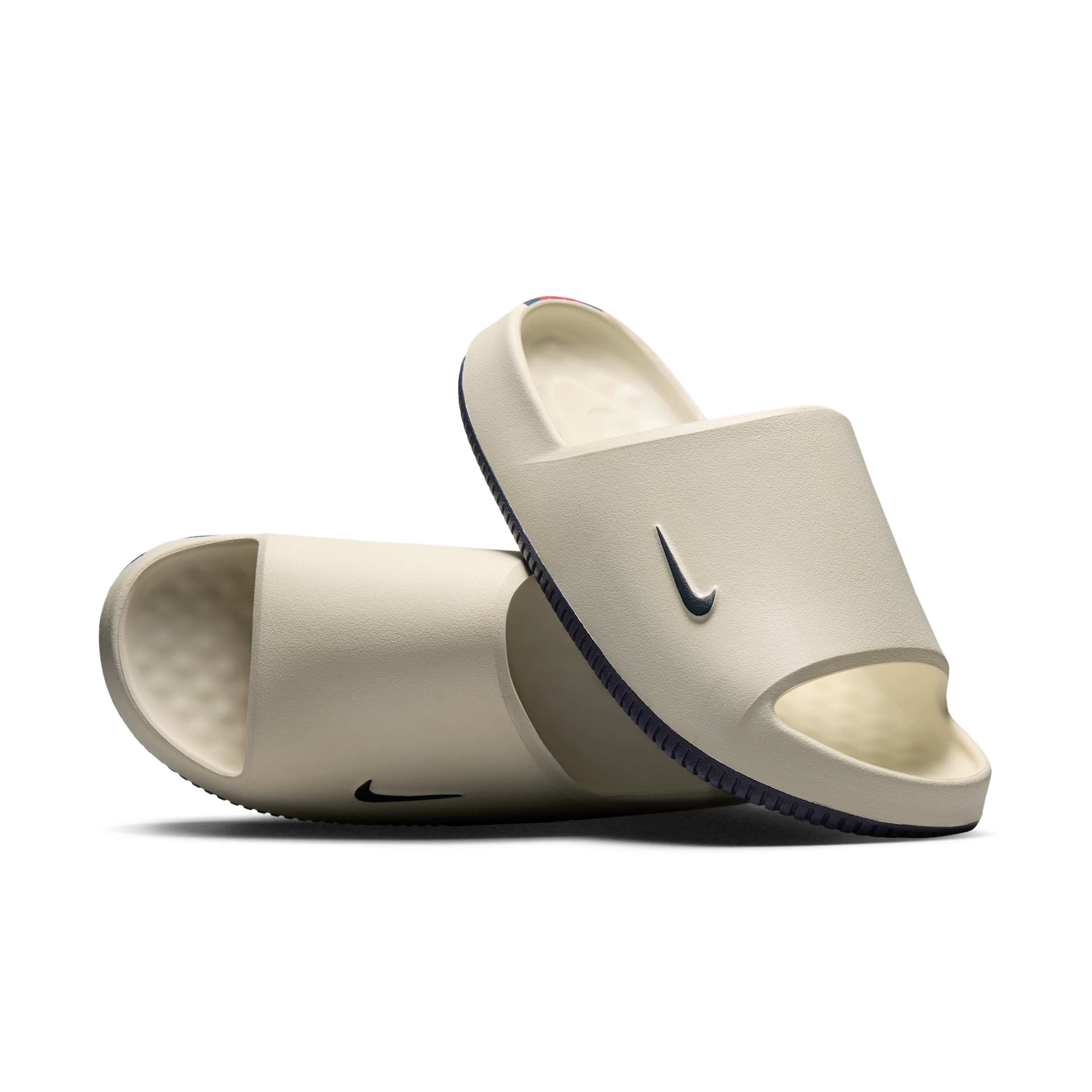 Nike Men's Calm (New England Patriots) NFL Slides in White | IM7339-100