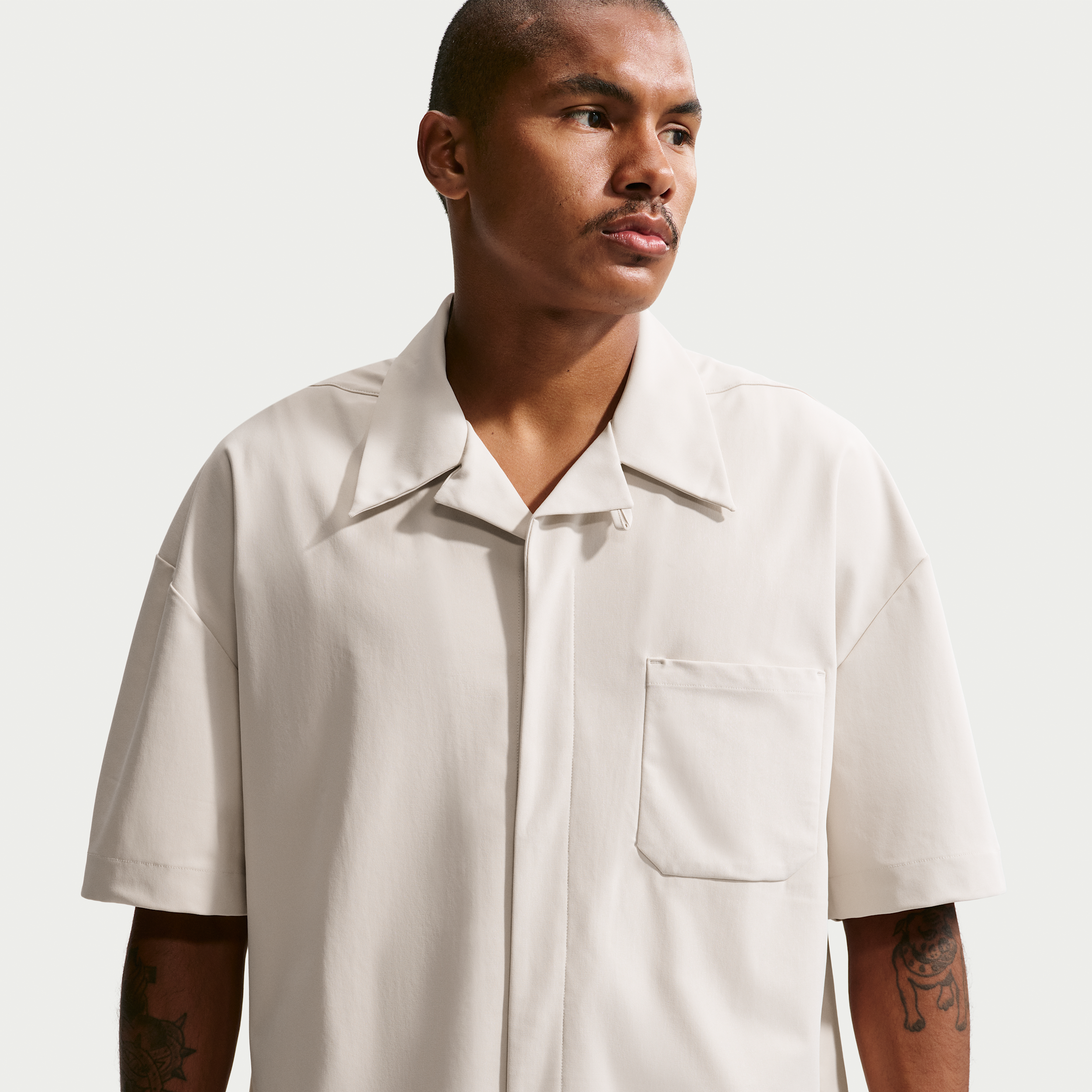 Nike Men's 24.7 PerfectStretch Dri-FIT UV Button-Up Shirt, Medium, Lt Orewood Brown