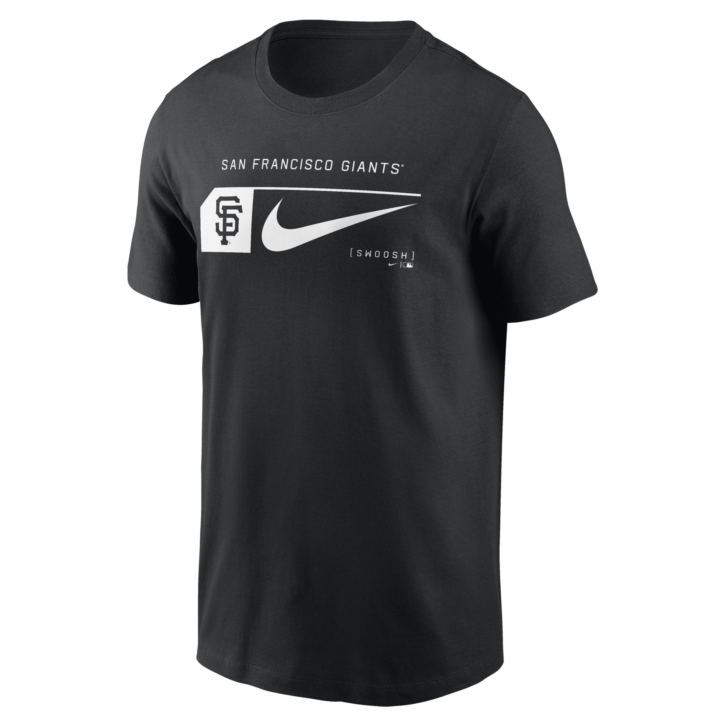 Nike Men's Black San Francisco Giants Fashion Graphic Swoosh T-shirt In Black