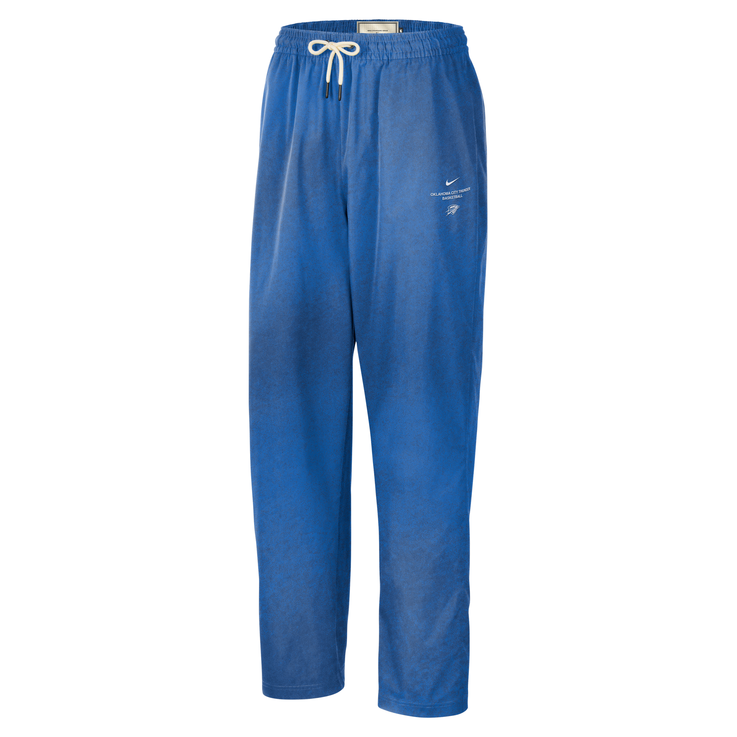 Nike Men's Oklahoma City Thunder Standard Issue Woven Basketball Pants in Blue | II5419-403