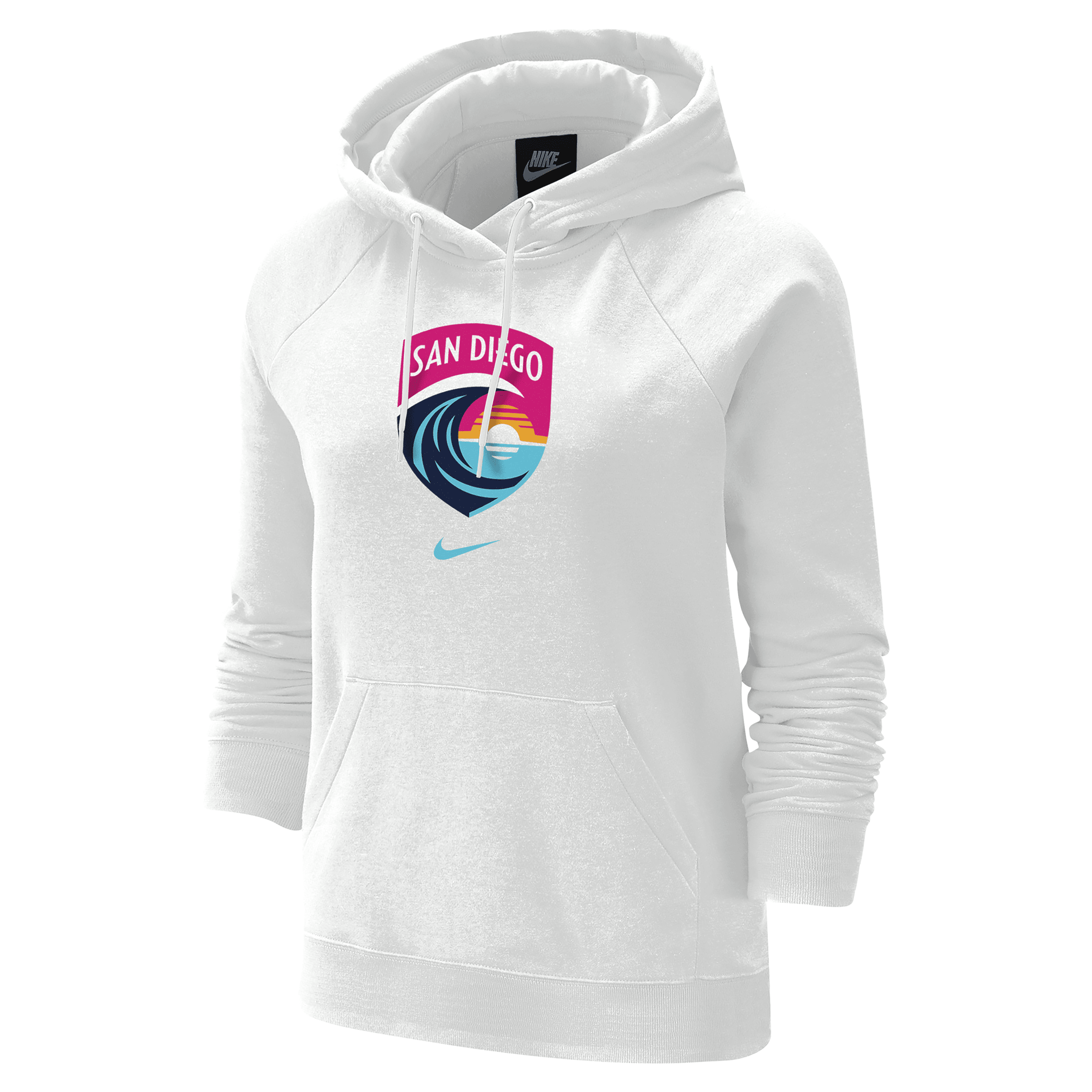 Nike San Diego Wave  Women's Soccer Varsity Fleece Hoodie In White