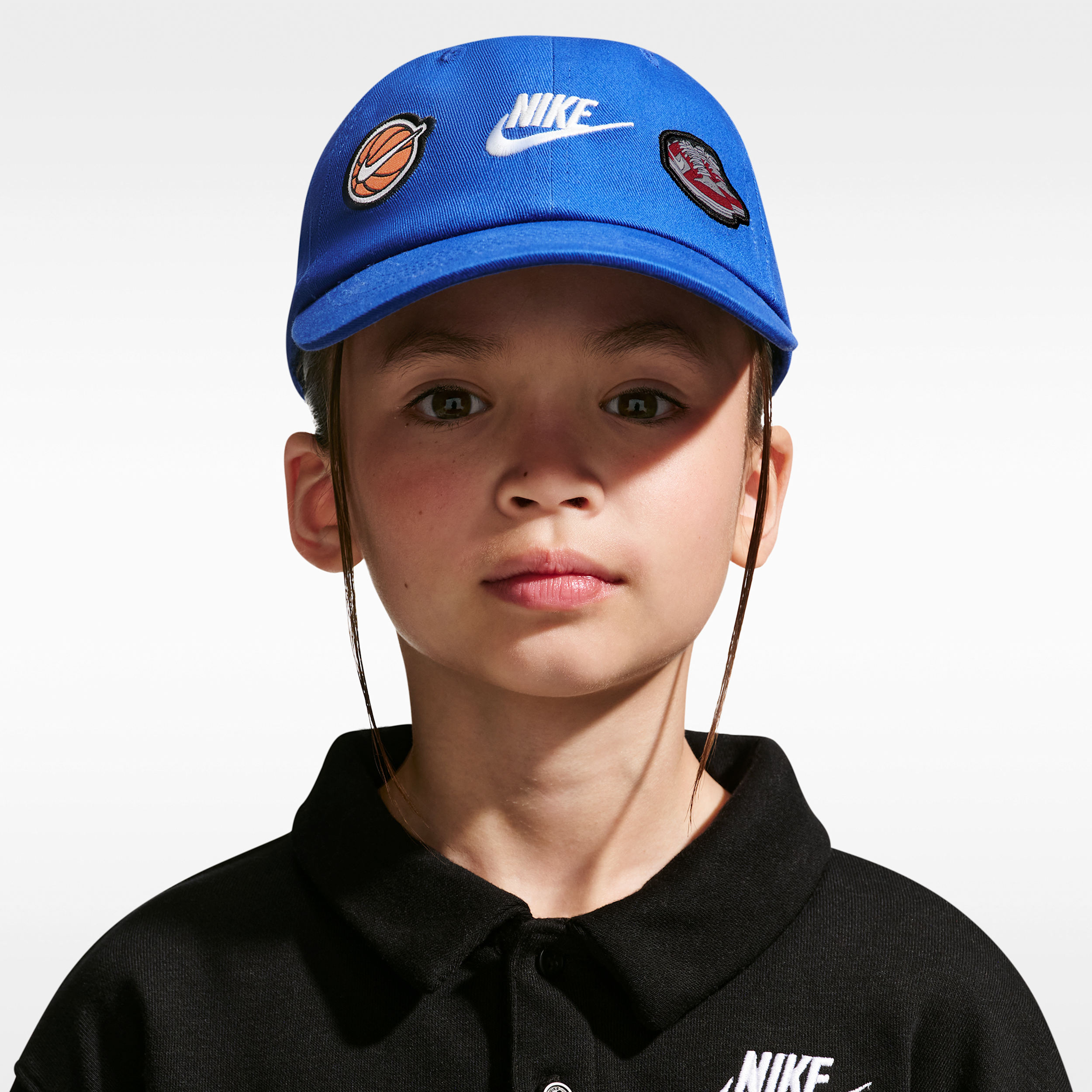Nike Little Kids' Statement Patch Club Cap in Blue | 8A3159-U89