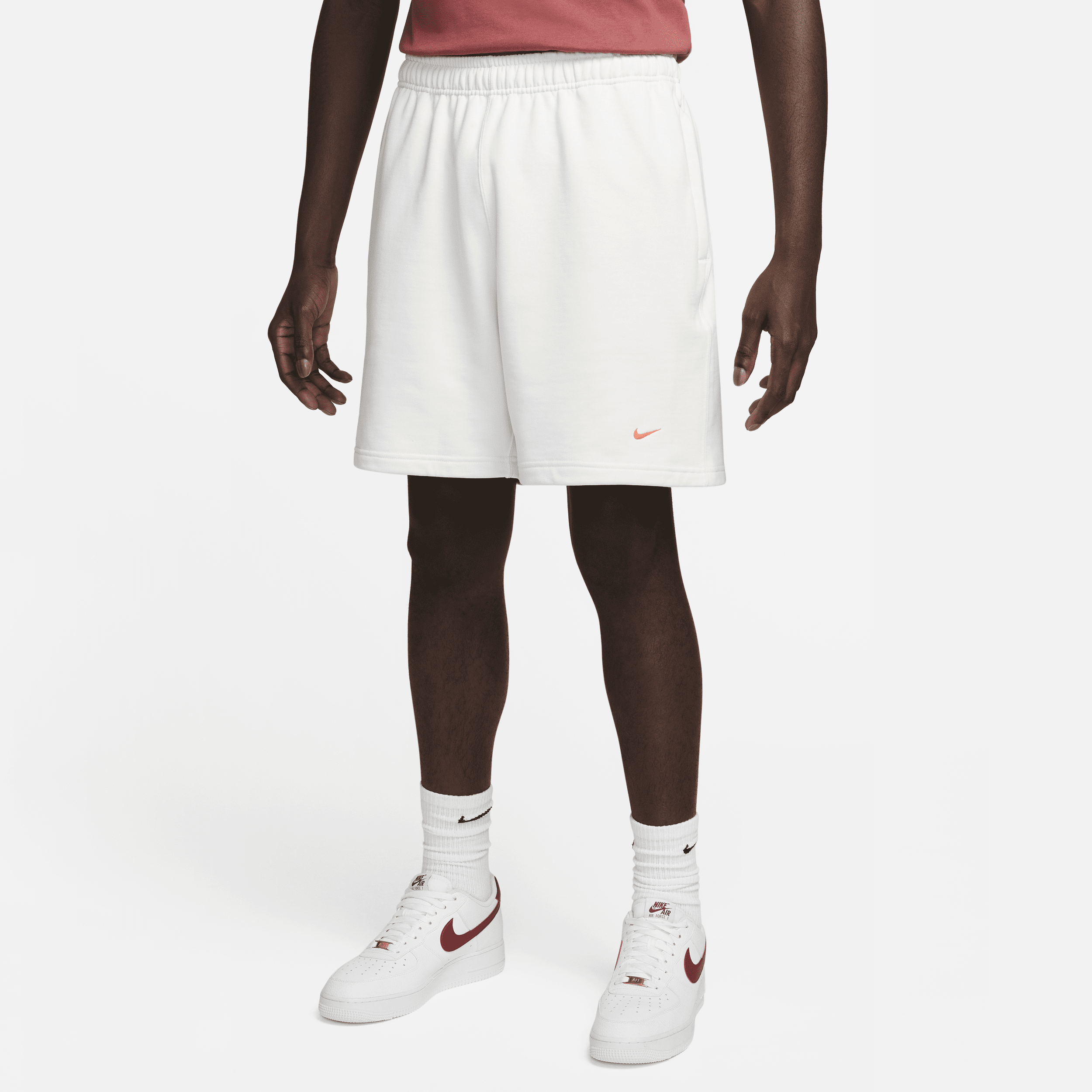 Nike Men's Solo Swoosh French Terry Shorts In Grey