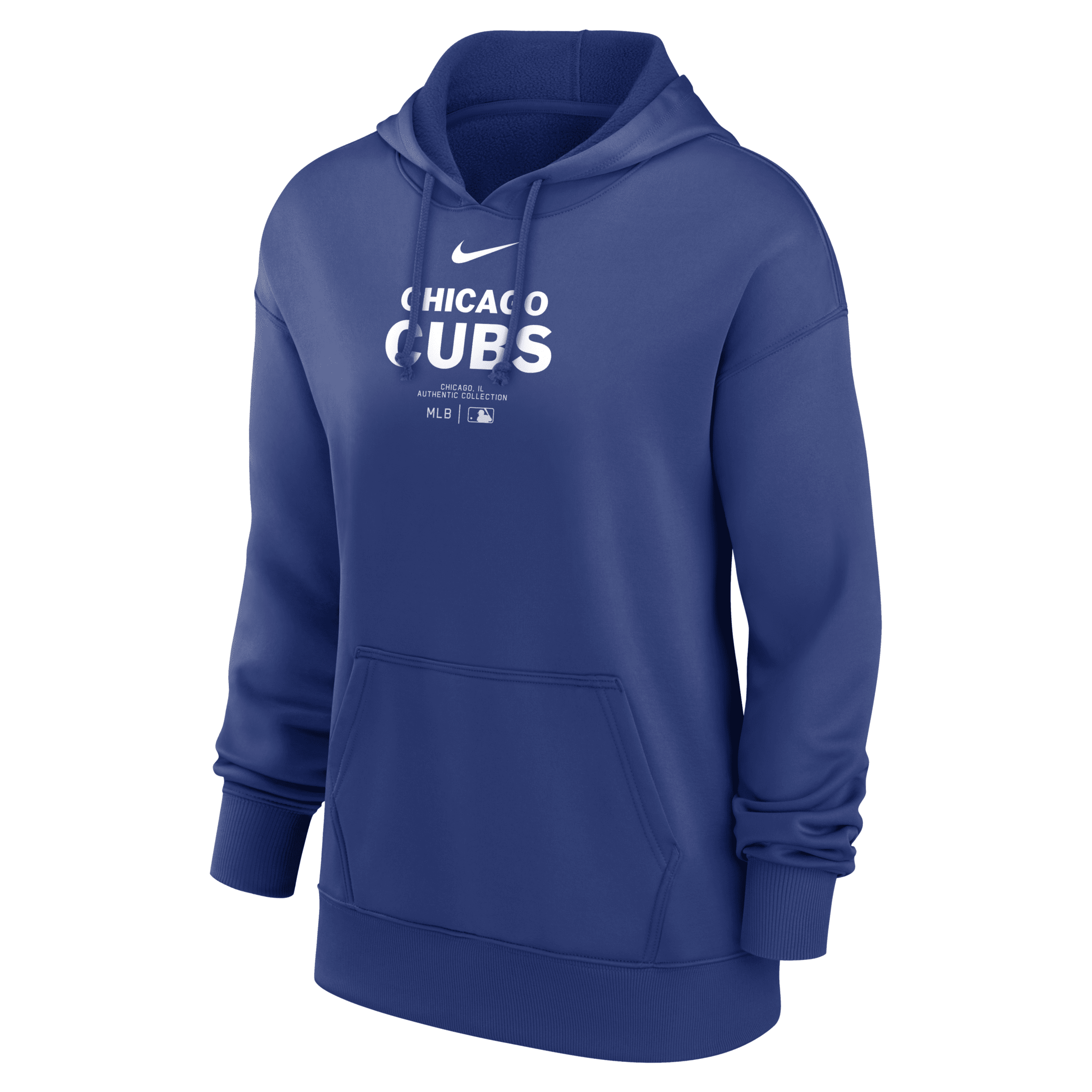 Nike Chicago Cubs Authentic Collection Practice  Women's Dri-fit Mlb Pullover Hoodie In Blue