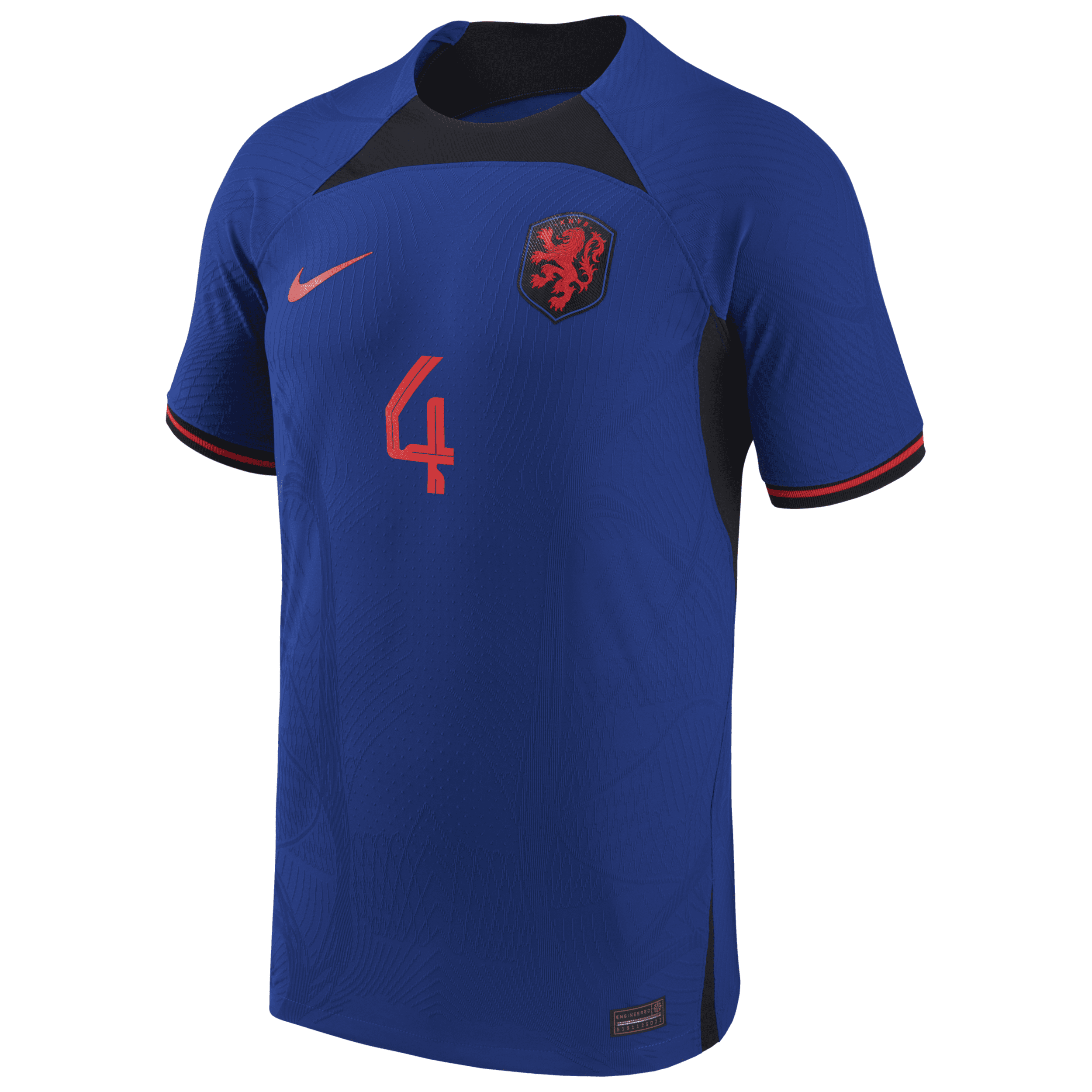 Shop Nike Netherlands National Team 2022/23 Vapor Match Away (virgil Van Dijk)  Men's Dri-fit Adv Soccer Jerse In Blue