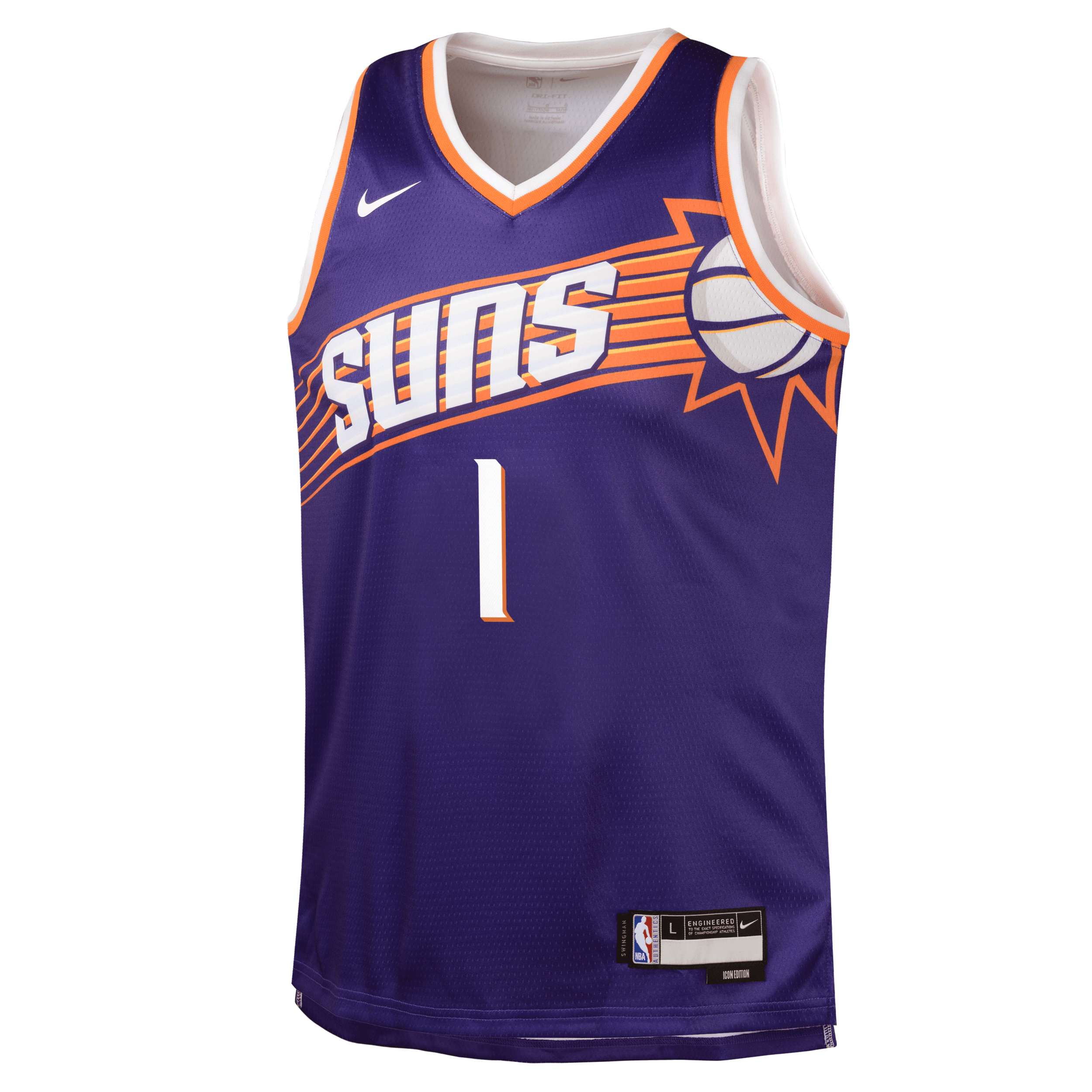 Devin Booker Phoenix Suns Icon Edition 2023/24 Nike Men's Dri-FIT NBA Swingman Jersey in Purple | 9Z2B7BX2P-DBK