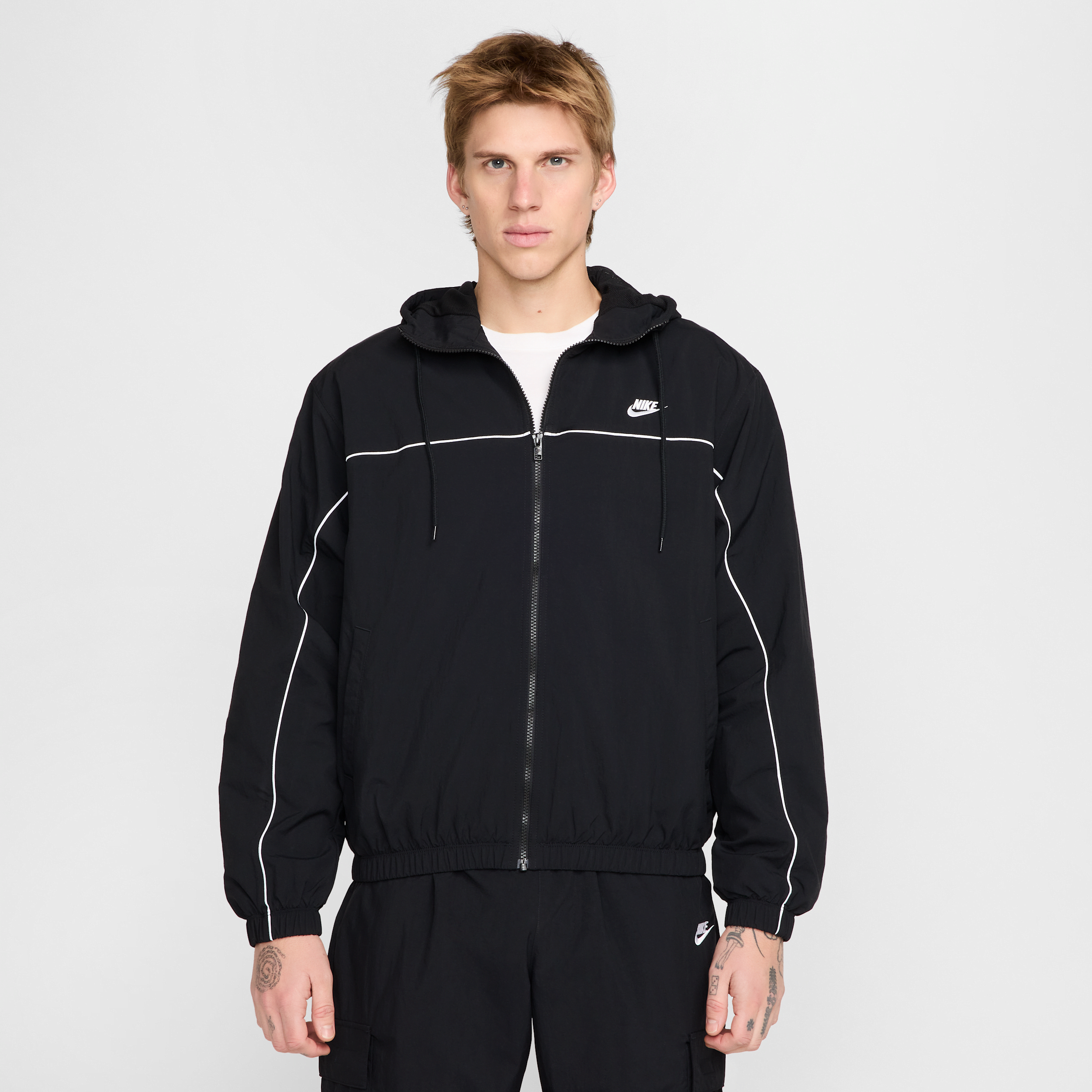Nike Club Hooded Jacket In Black