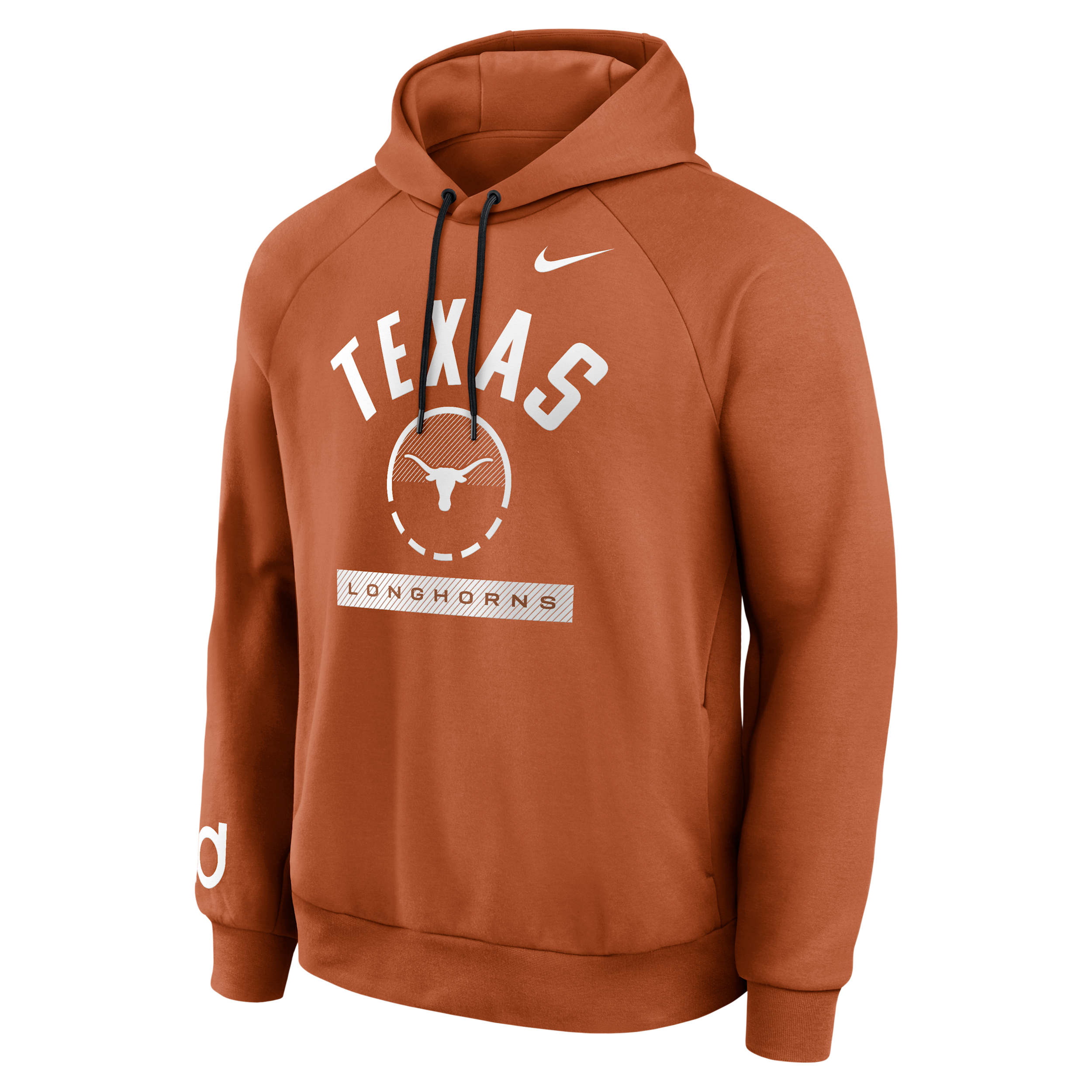 Texas Courtside Nike Men's Dri-FIT College Pullover Hoodie in Orange | 04EJ0B28KDT-M18