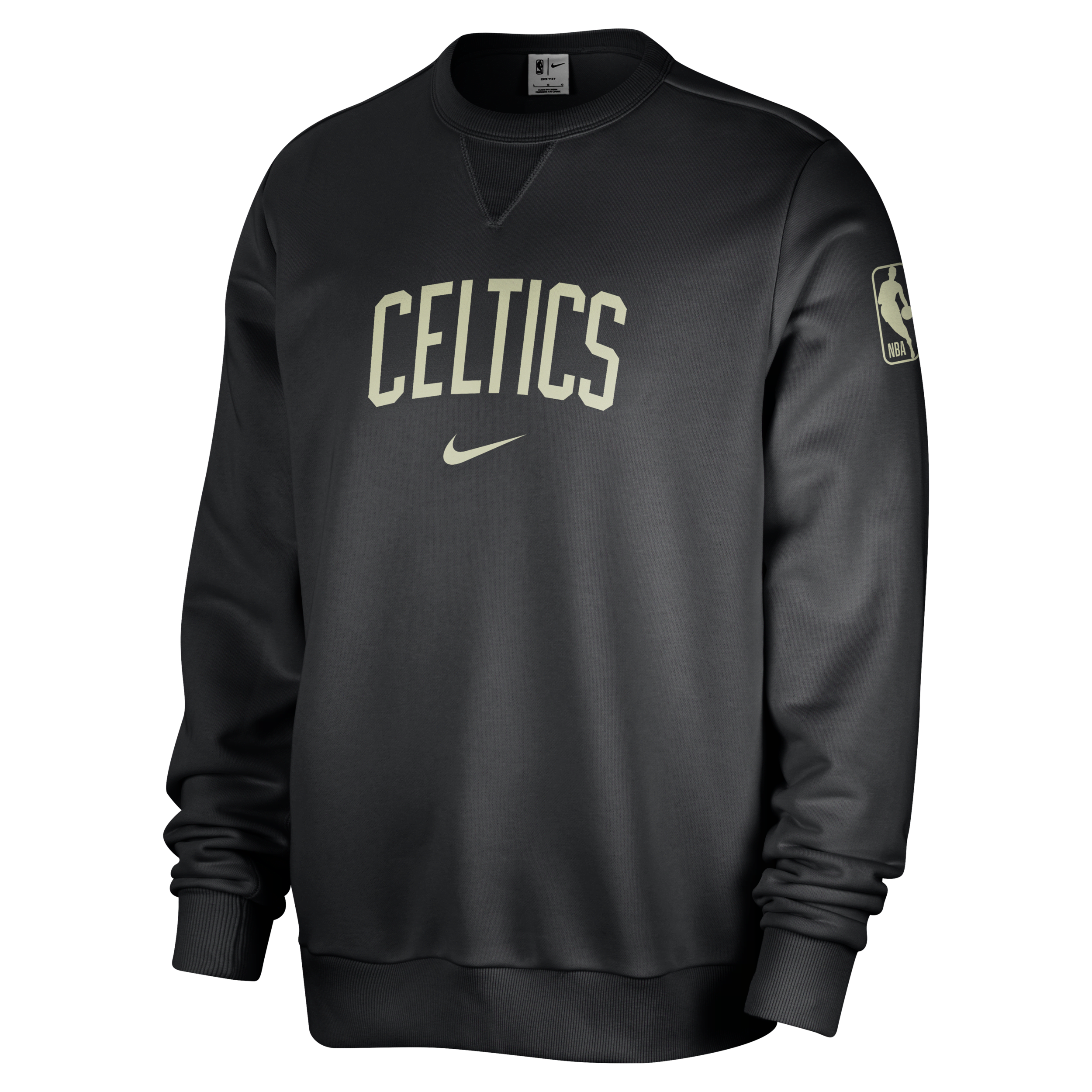 Nike Men's Black Boston Celtics Courtside Standard Issue Performance Pullover Sweatshirt In Black