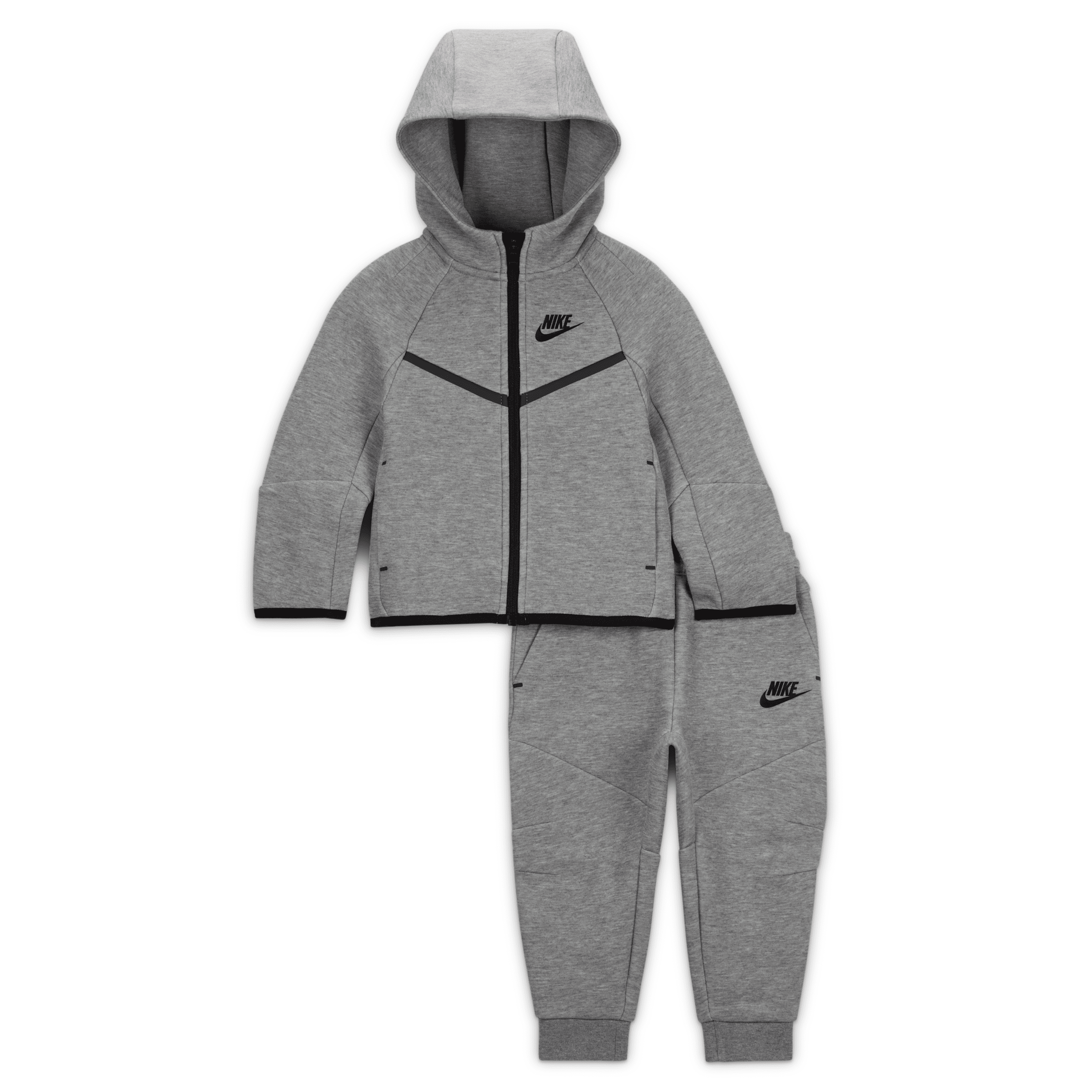 Nike Sportswear Baby Tech Fleece 2-piece Full-zip Set In Grey