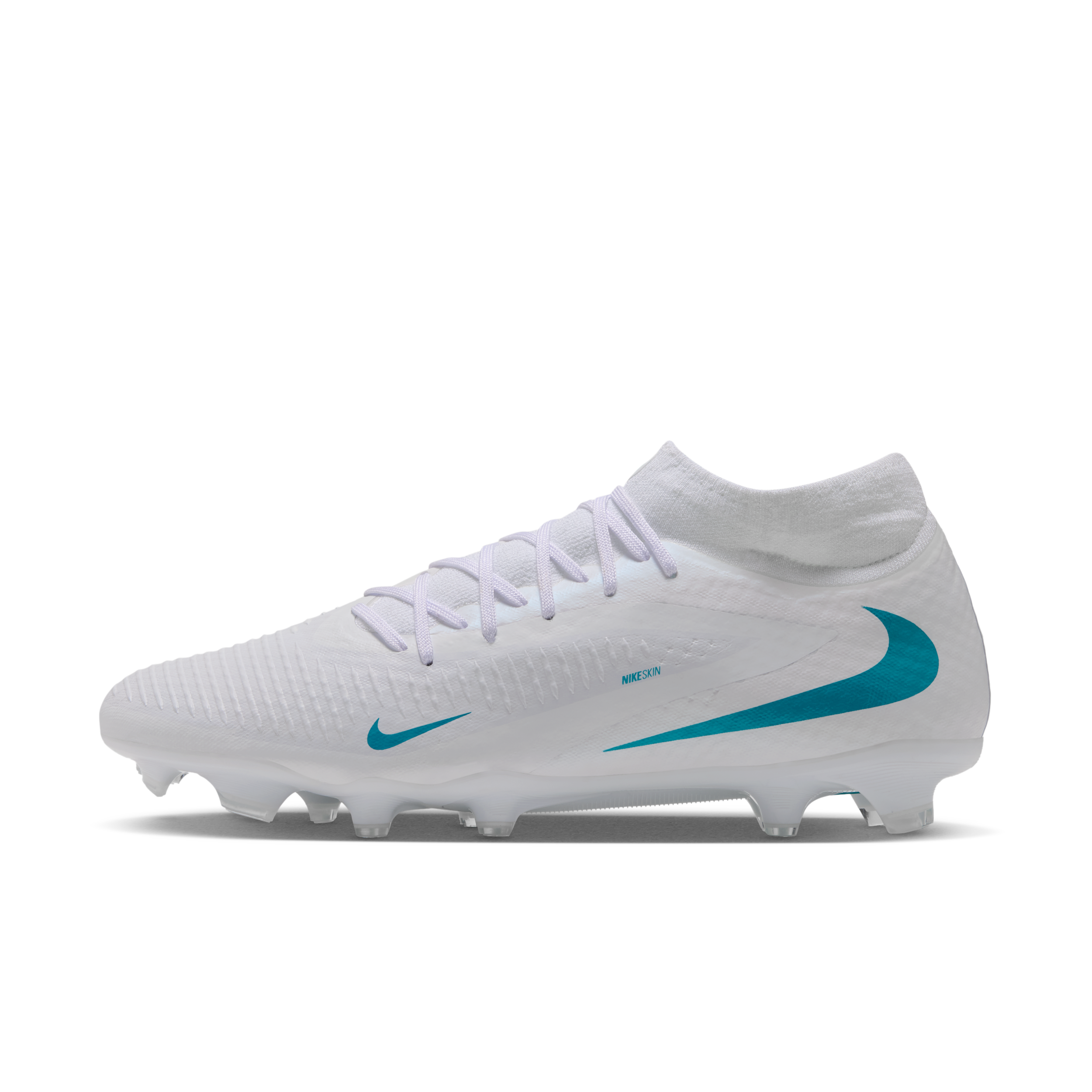 Nike Men's Phantom 6 High Academy Multi-Ground Soccer Cleats in White | HQ2278-100