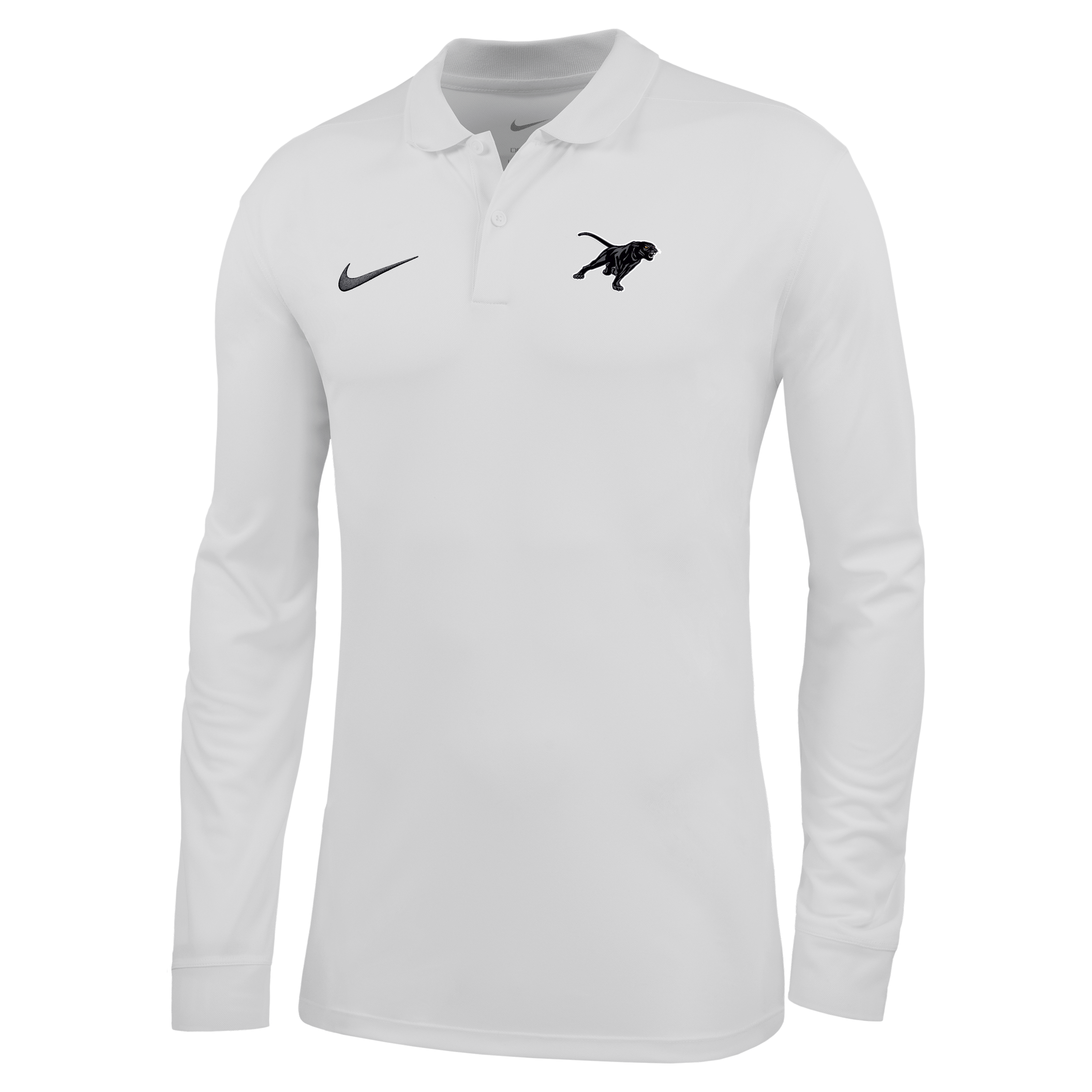Nike Men's College (Prairie View A&M University) Dri-FIT Long-Sleeve Polo in White | ZM04PYPVUN26-WHT