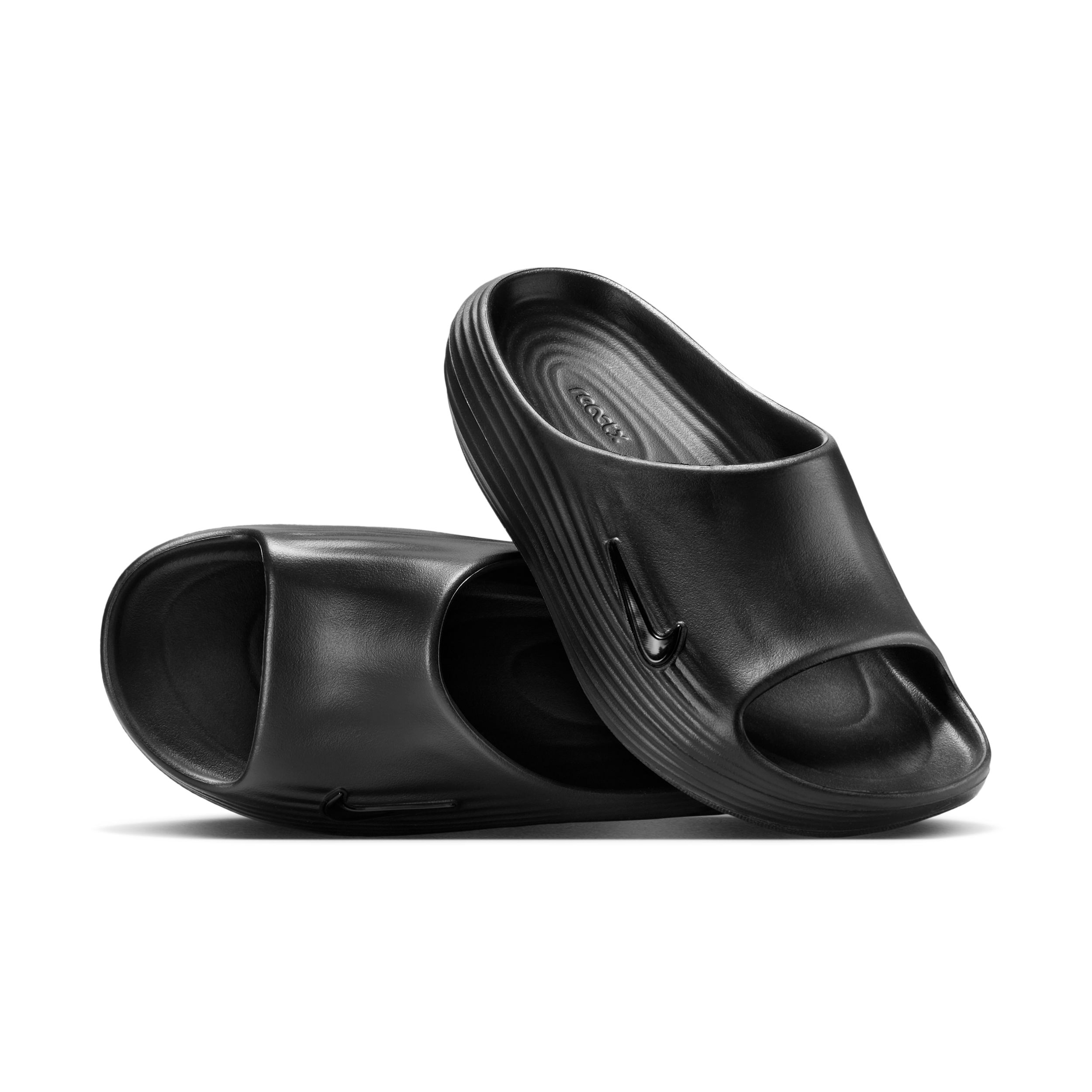 Nike Women's Reactx Rejuven8 Slide, Size 8, Black/Black/Black