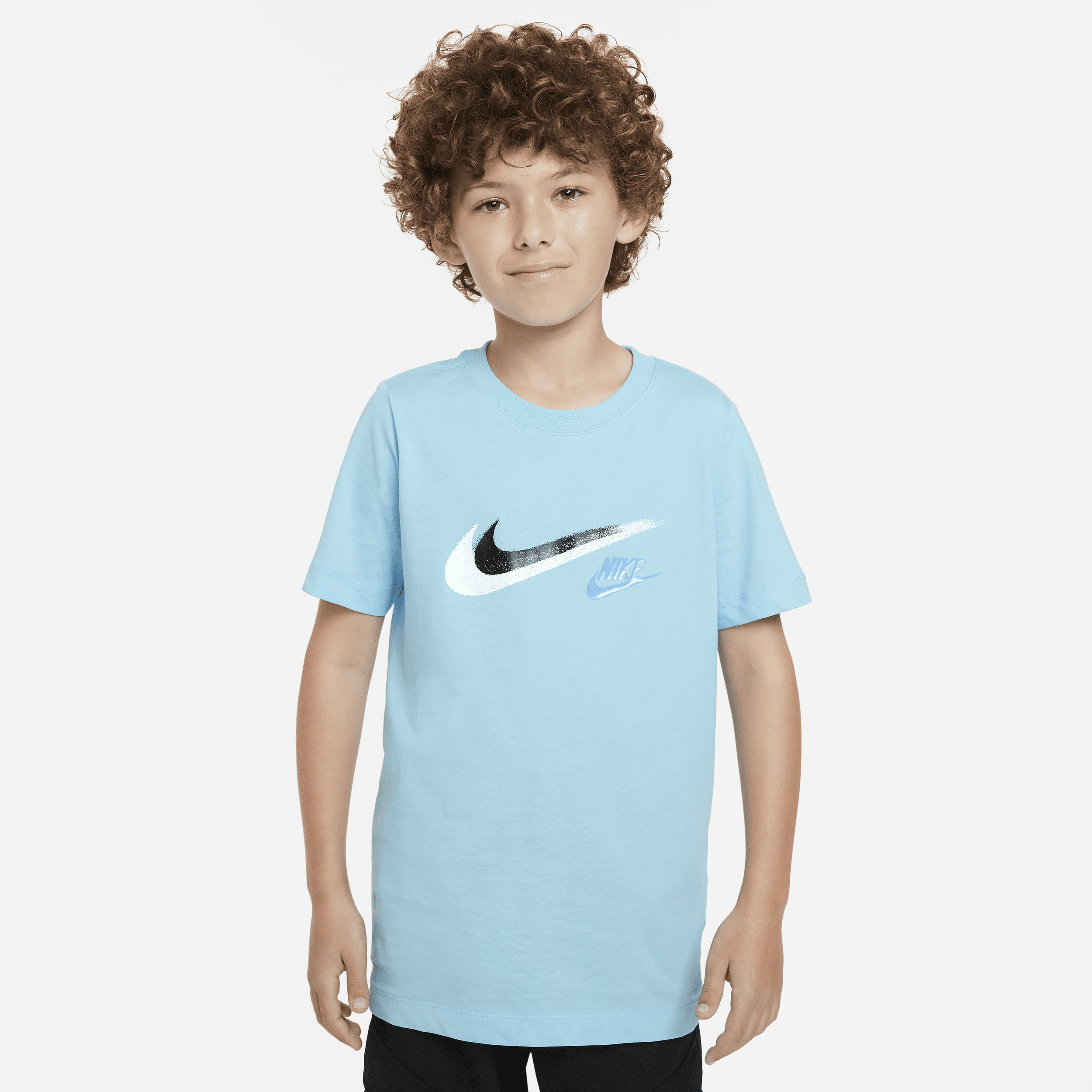 Shop Nike Sportswear Big Kids' (boys') Graphic T-shirt In Blue