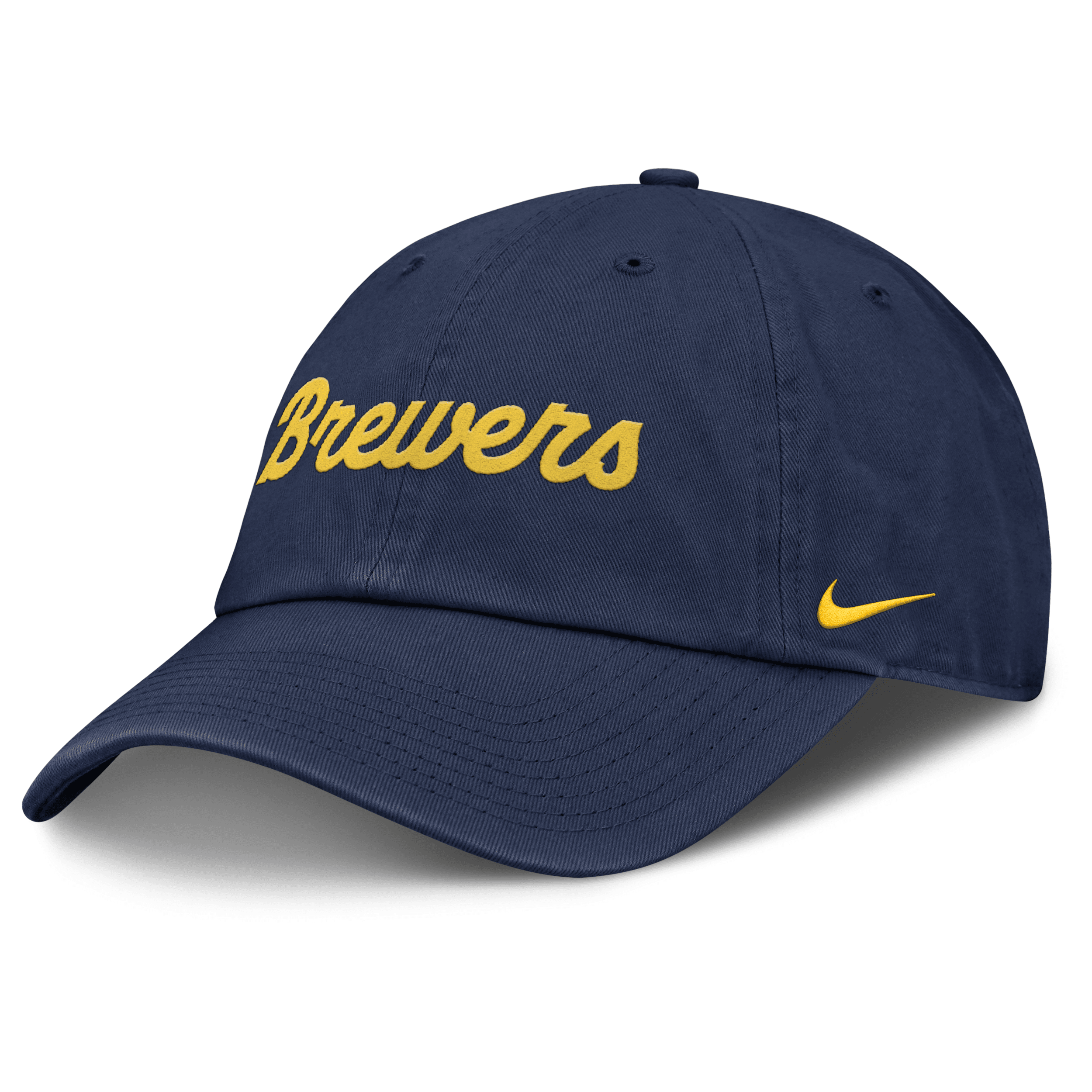 Nike Navy Milwaukee Brewers Club Adjustable Hat In Blue