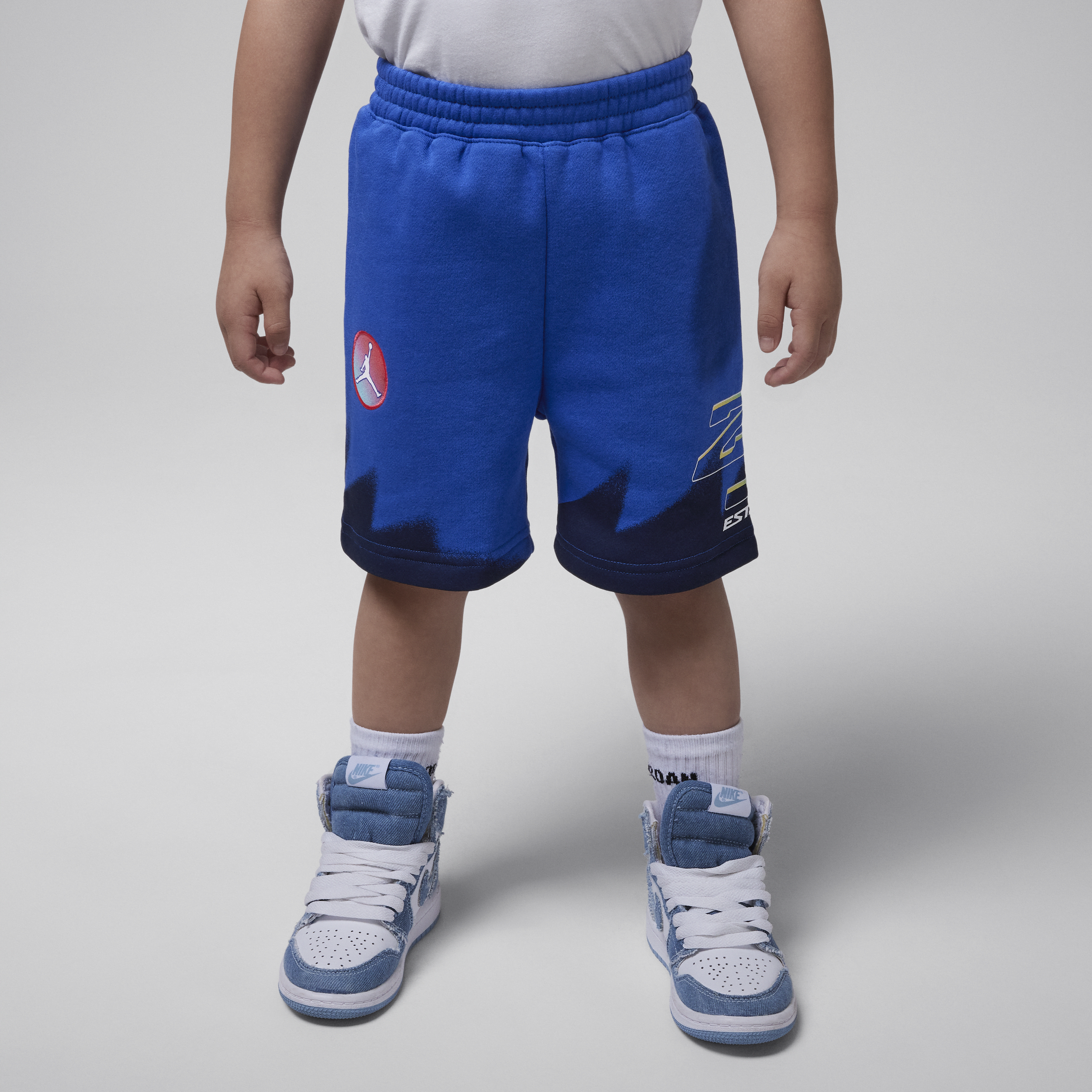 Jordan Mj Moto Toddler Fleece Shorts In Blue
