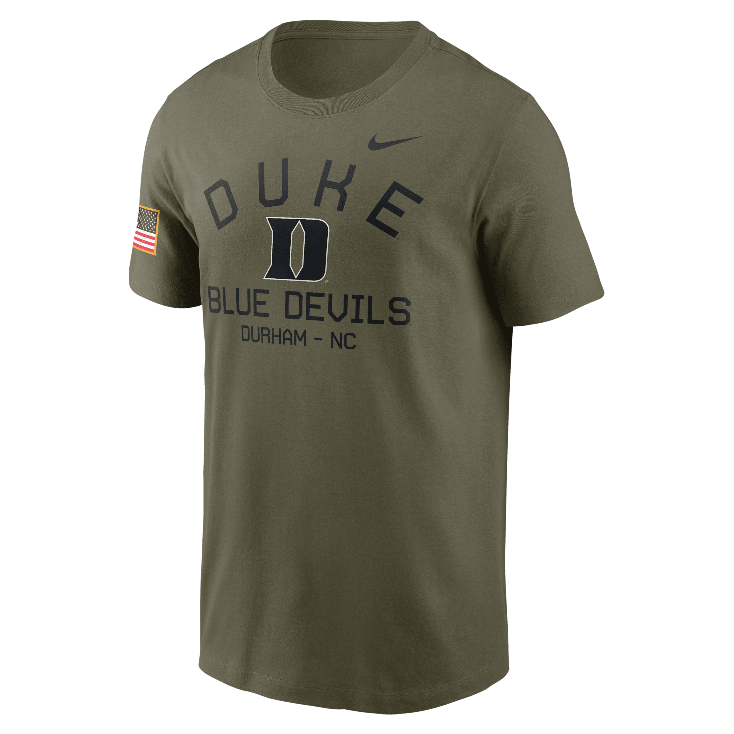 Nike Olive Duke Blue Devils 2024 Military Appreciation Performance T-shirt In Brown