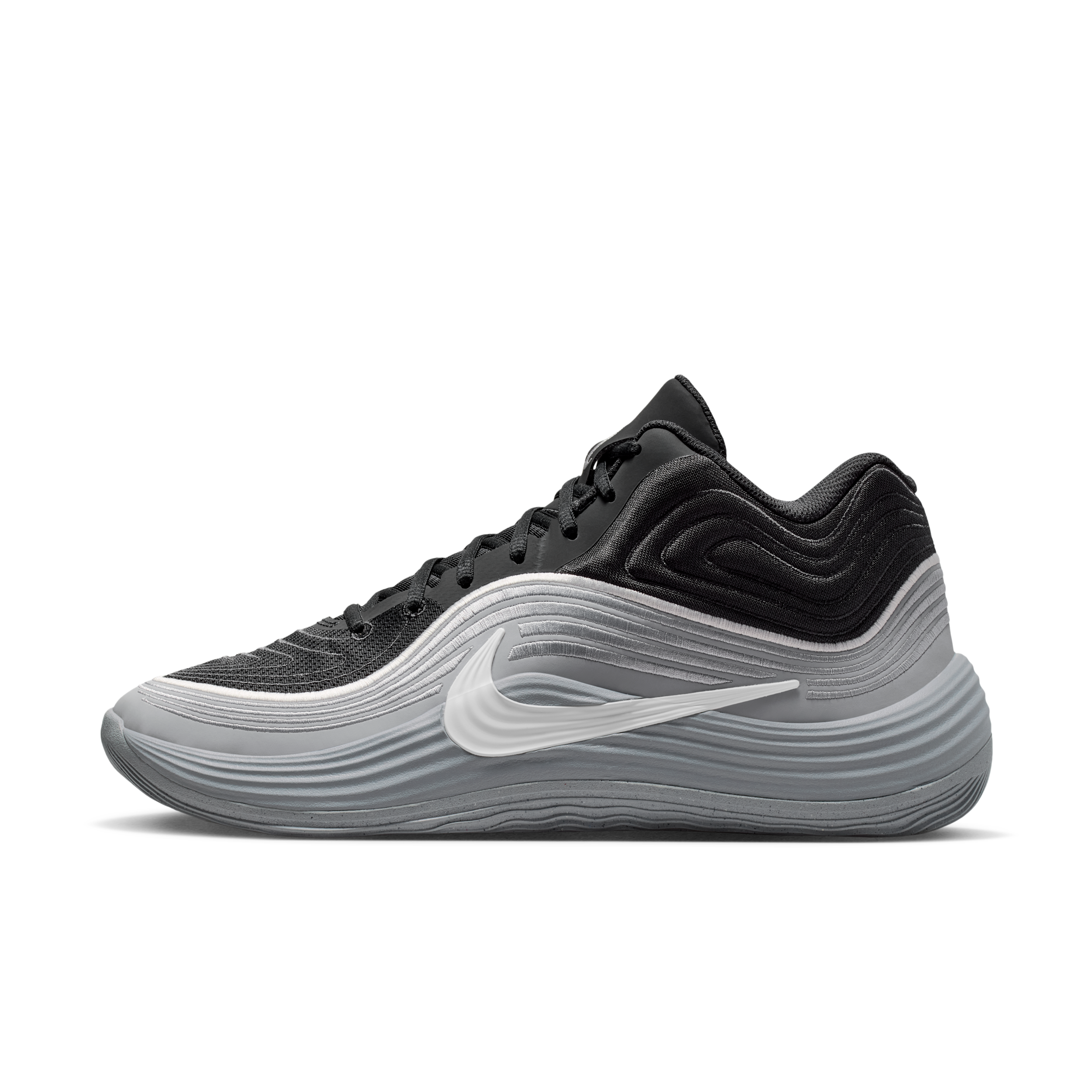 Nike Precision 8 Mid Basketball Shoes, Men's, M9.5/W11, Anthracite/Sail-Wolf Grey-Sail