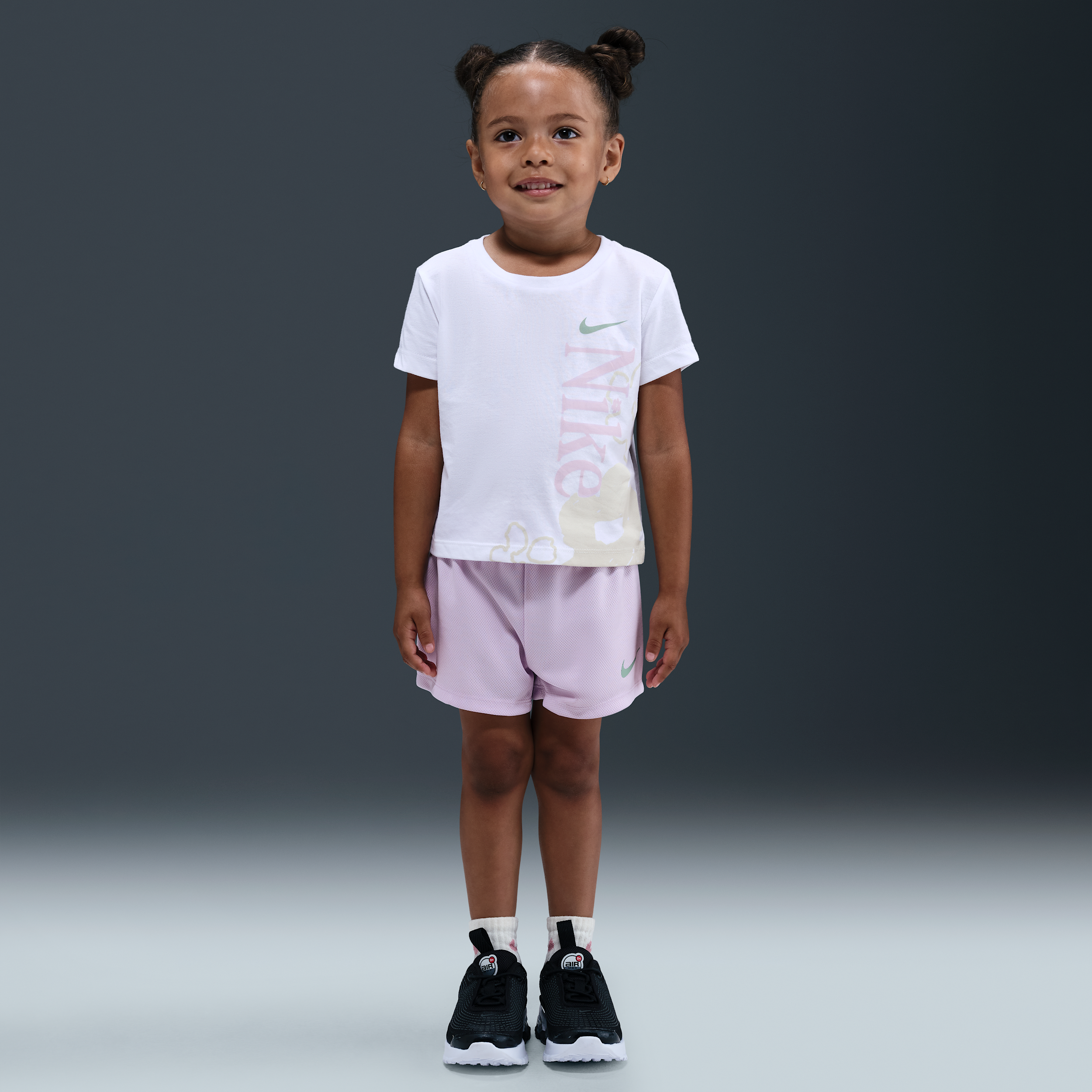 Nike Toddler Wild Flower T-shirt And Mesh Shorts Set In Multi
