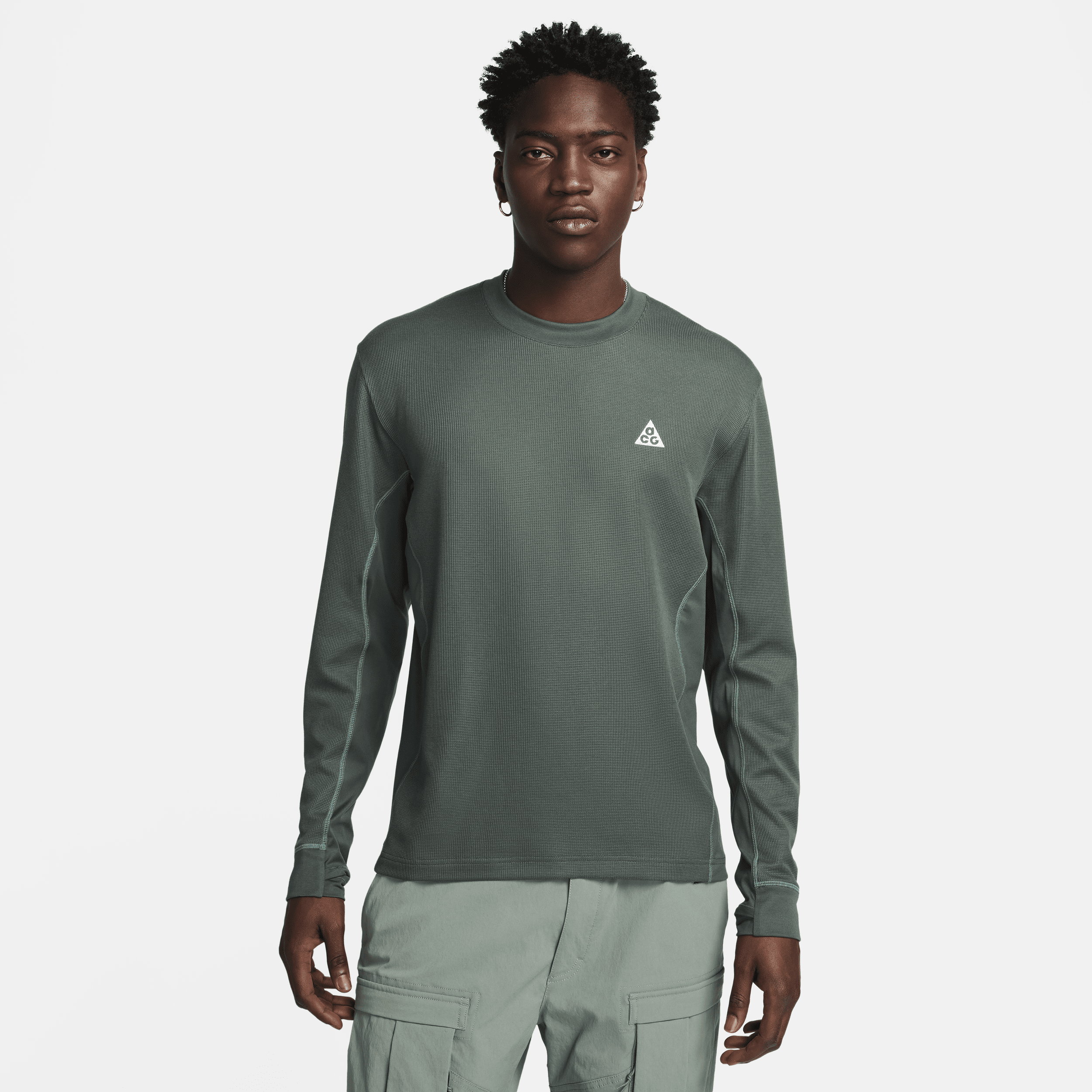 Nike Men's  Acg Dri-fit Adv "goat Rocks" Long-sleeve Winterized Top In Green