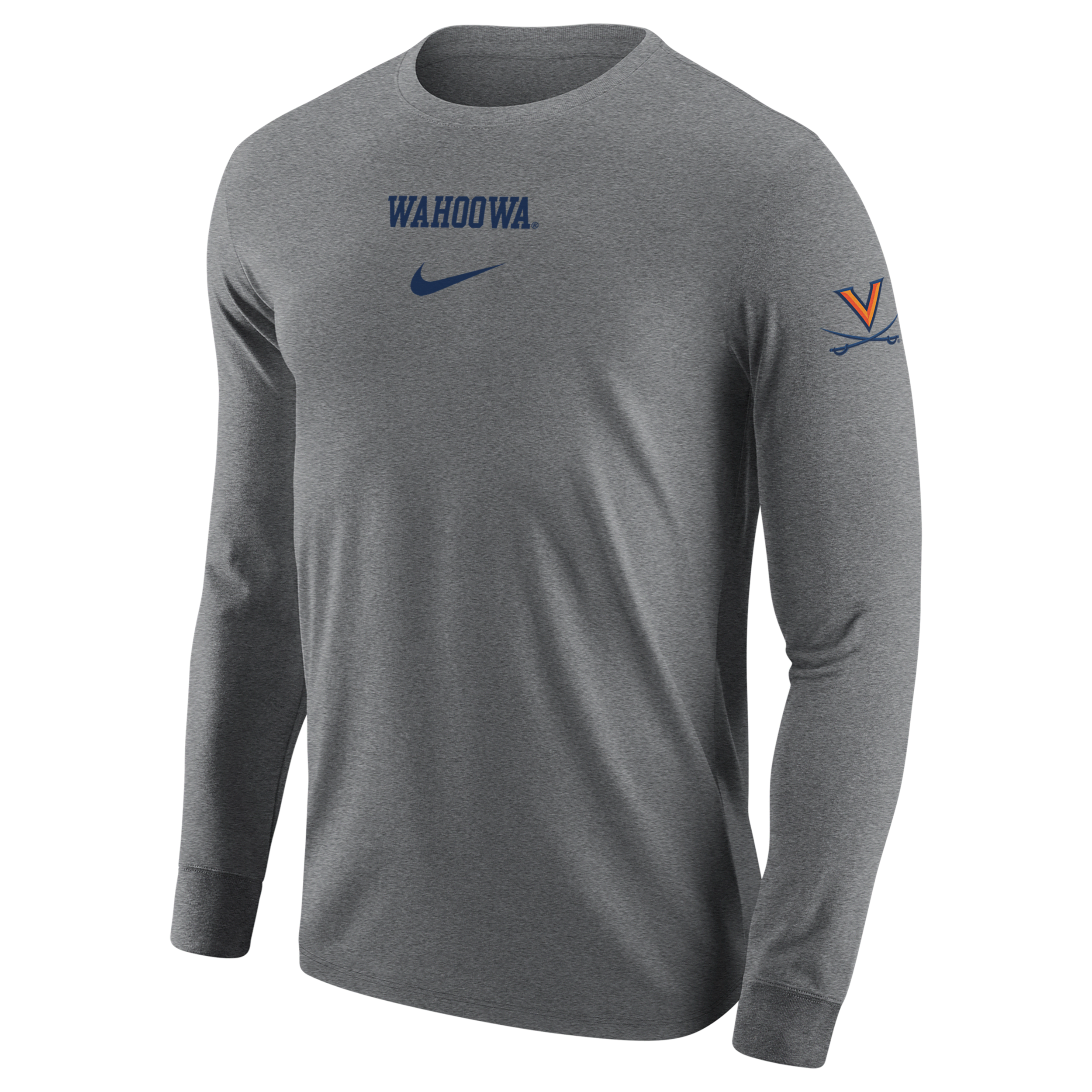 Shop Nike Virginia  Men's College Long-sleeve T-shirt In Grey