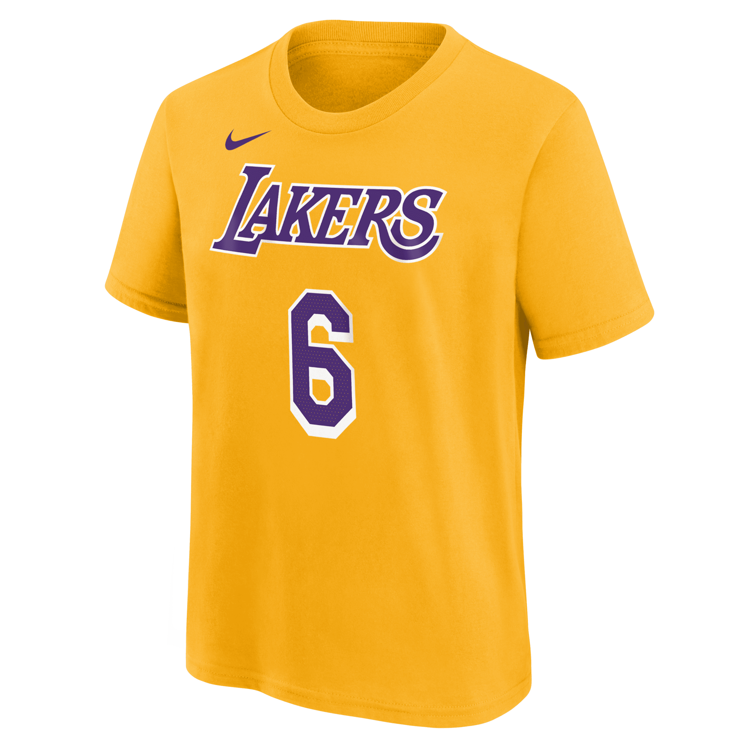 Nike Lebron James Lakers Big Kids'  Nba T-shirt In Yellow