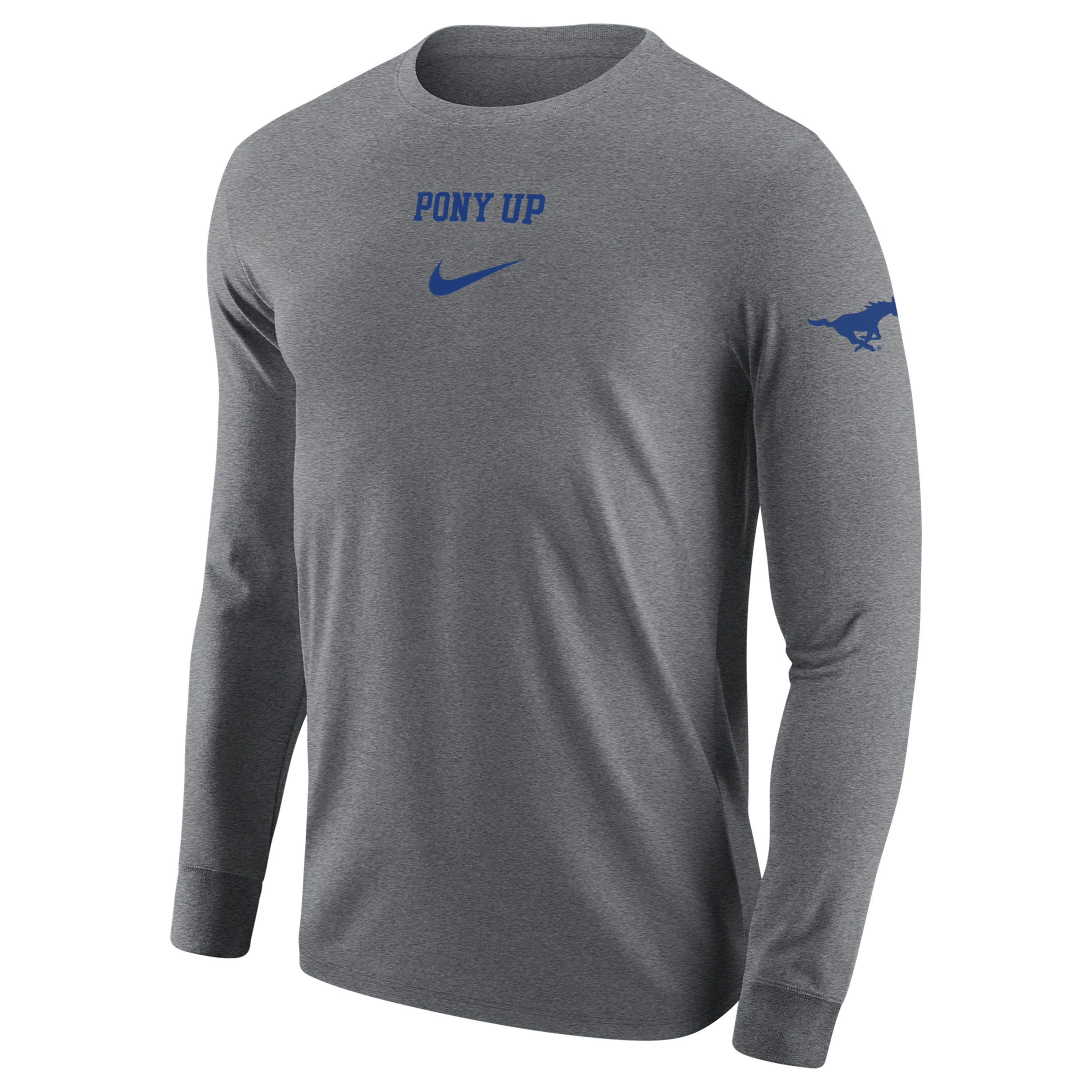Shop Nike Smu  Men's College Long-sleeve T-shirt In Grey
