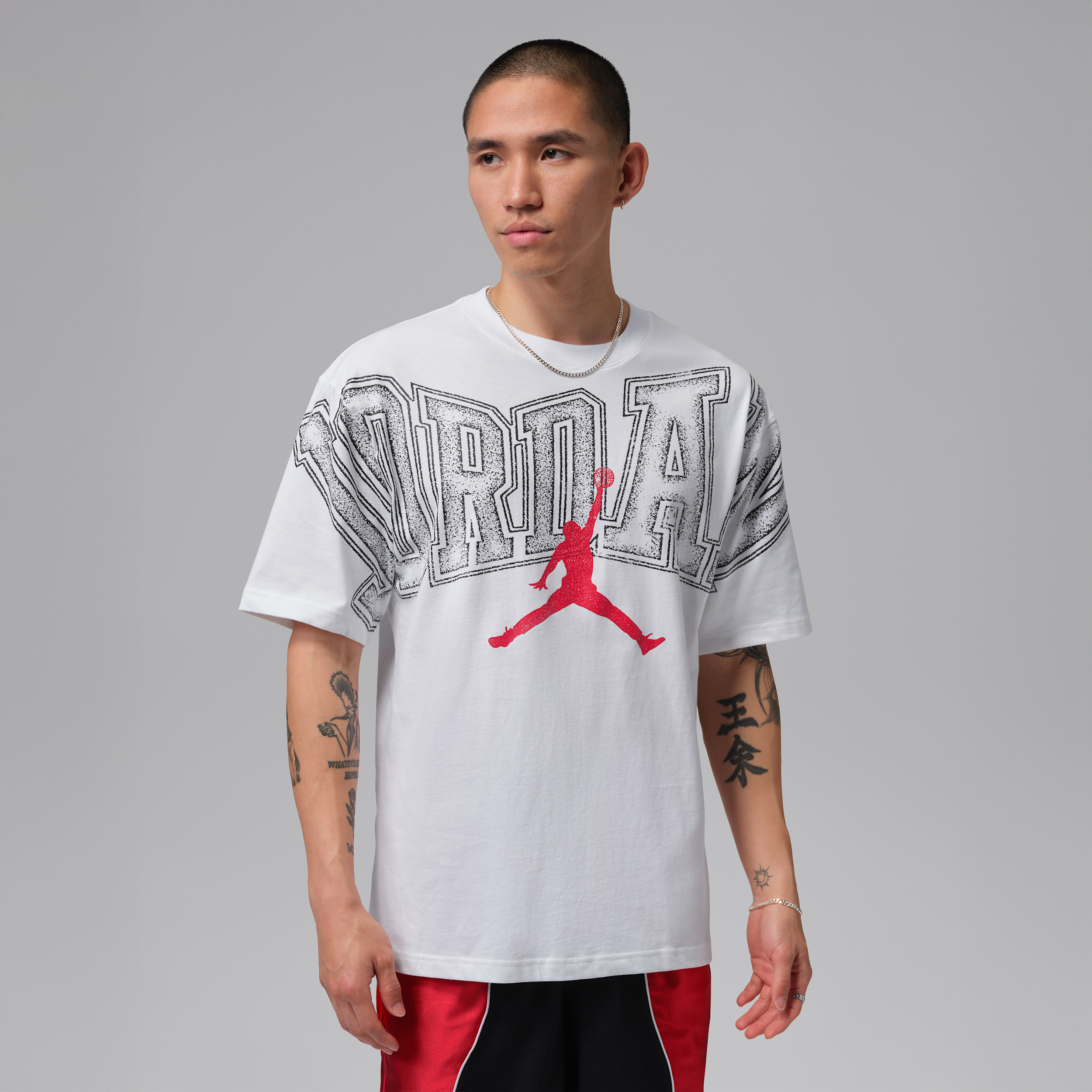 Jordan Men's Stretch Graphic T-Shirt in White Size: Small