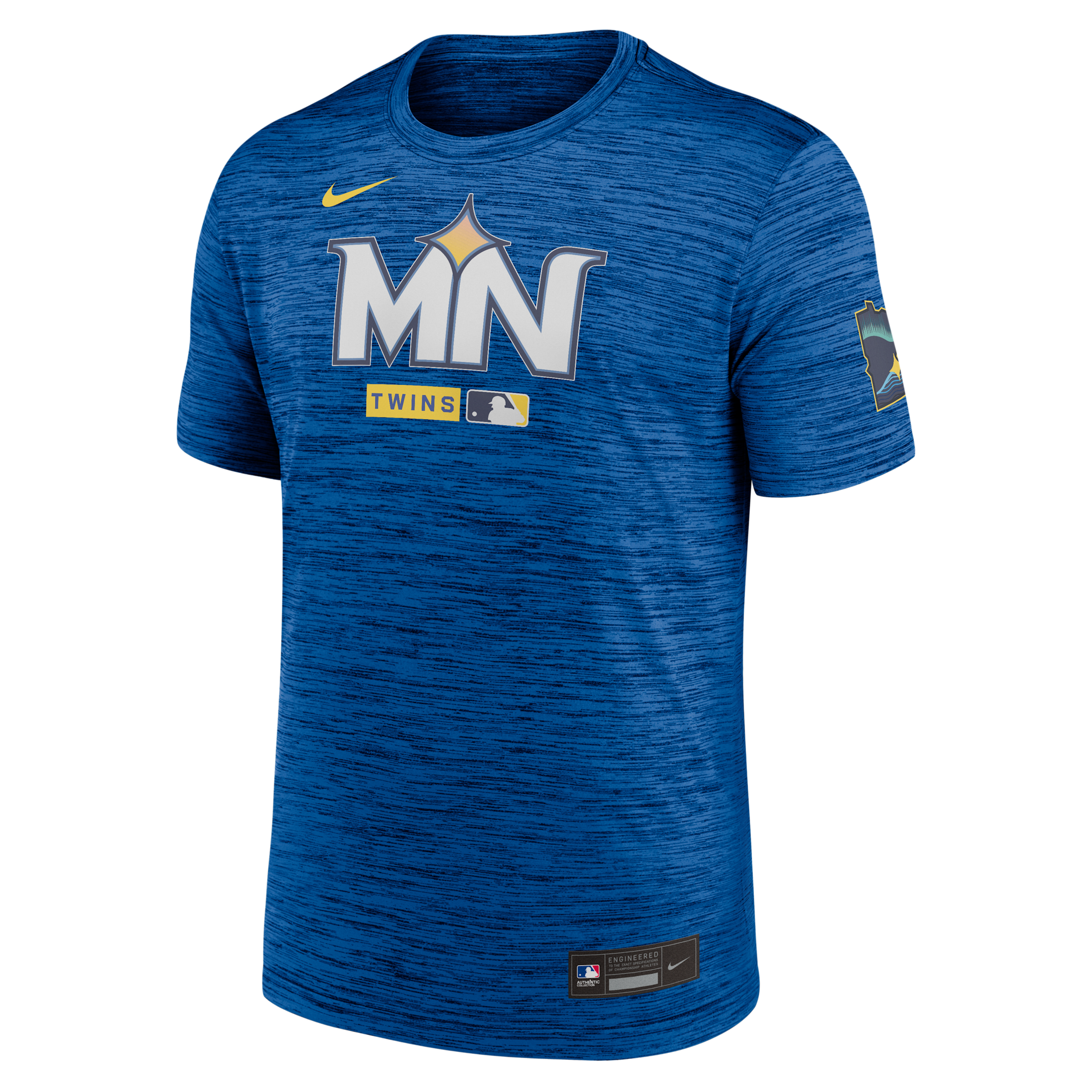 Minnesota Twins City Connect Velocity Nike Men’s Dri-FIT MLB T-Shirt in Blue | 02ER4EVTIS-HR3