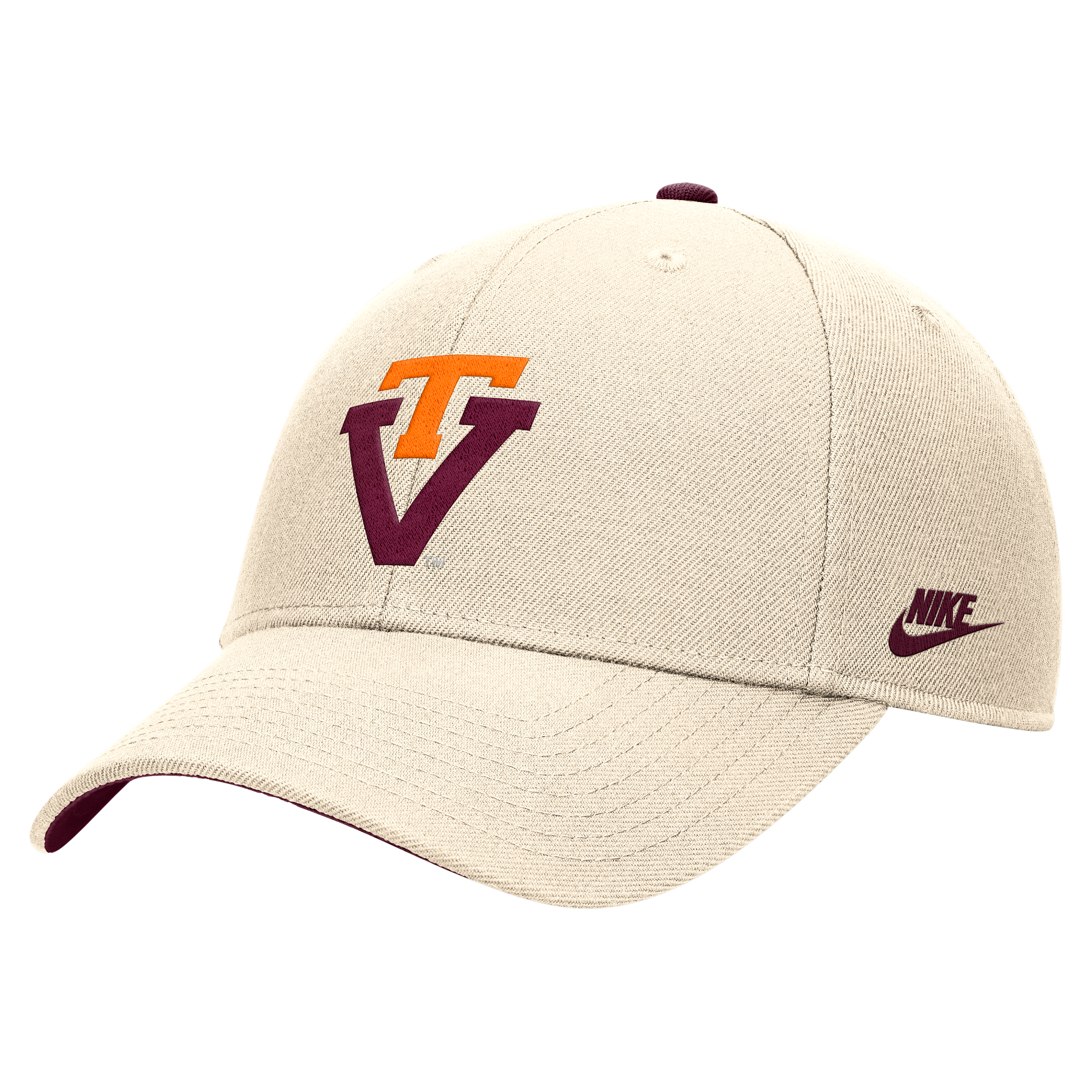 Nike Virginia Tech Rise  Unisex College Adjustable Cap In Brown