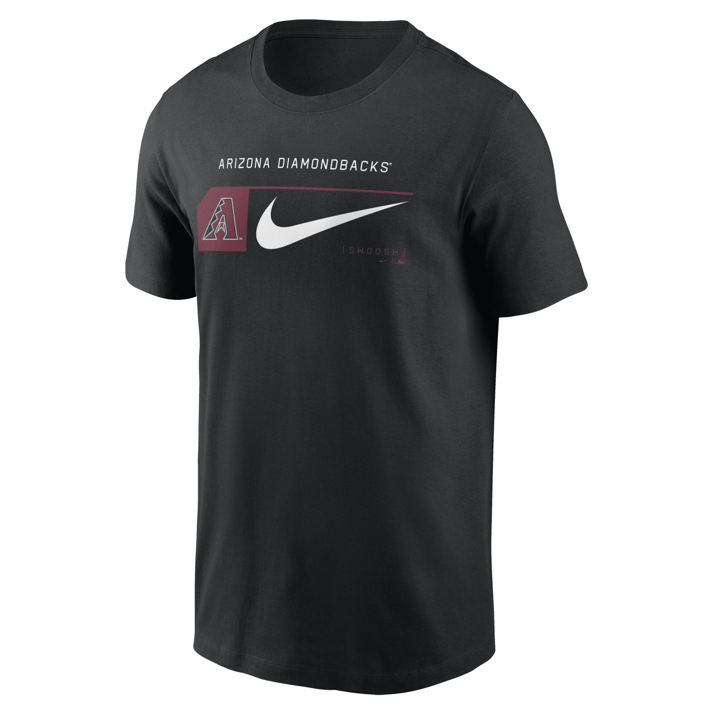 Shop Nike Arizona Diamondbacks Team Swoosh Lockup  Men's Mlb T-shirt In Black
