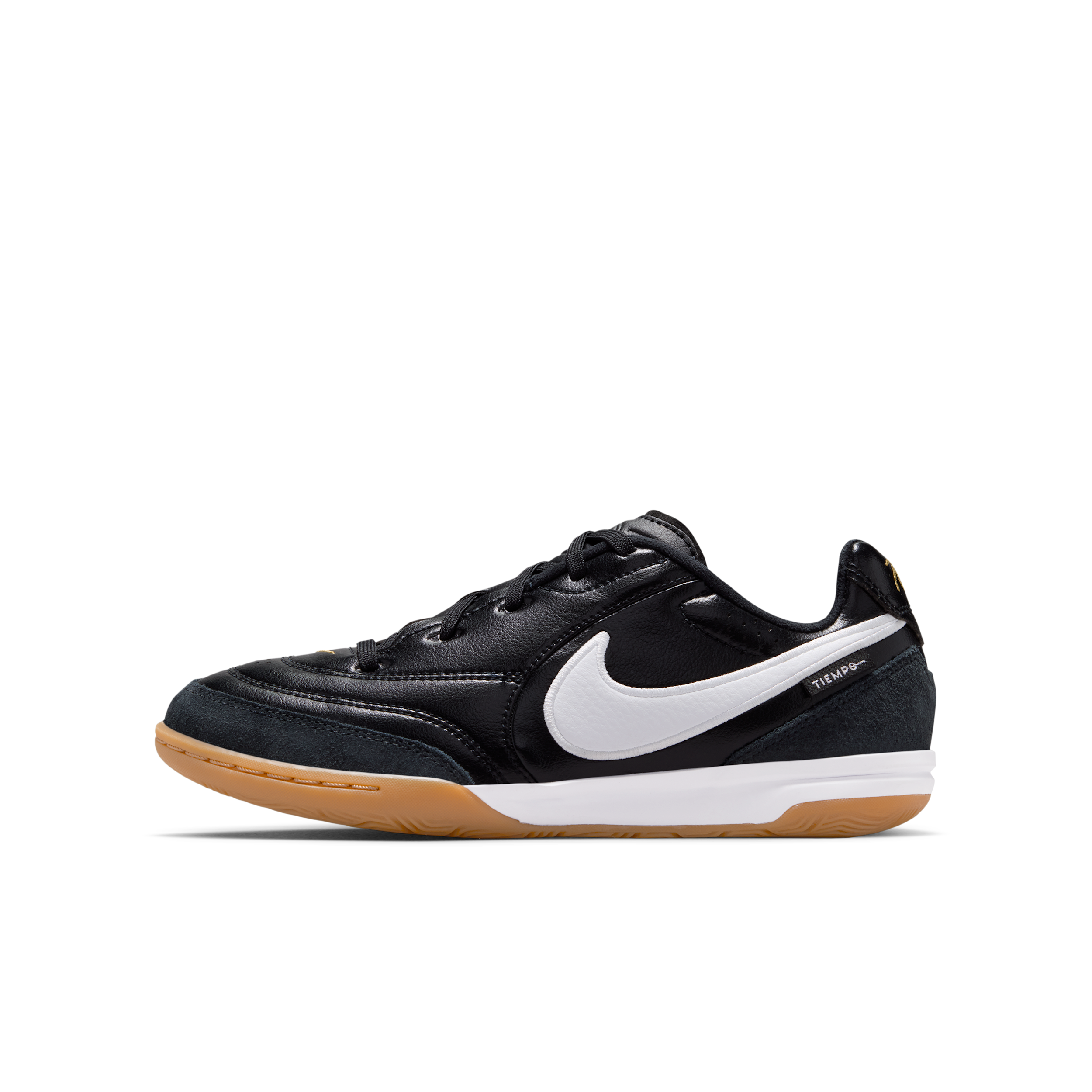 Nike Jr. Tiempo Streetgato Big Kids' Indoor/Court Low-Top Soccer Shoes in Black | IB5039-010