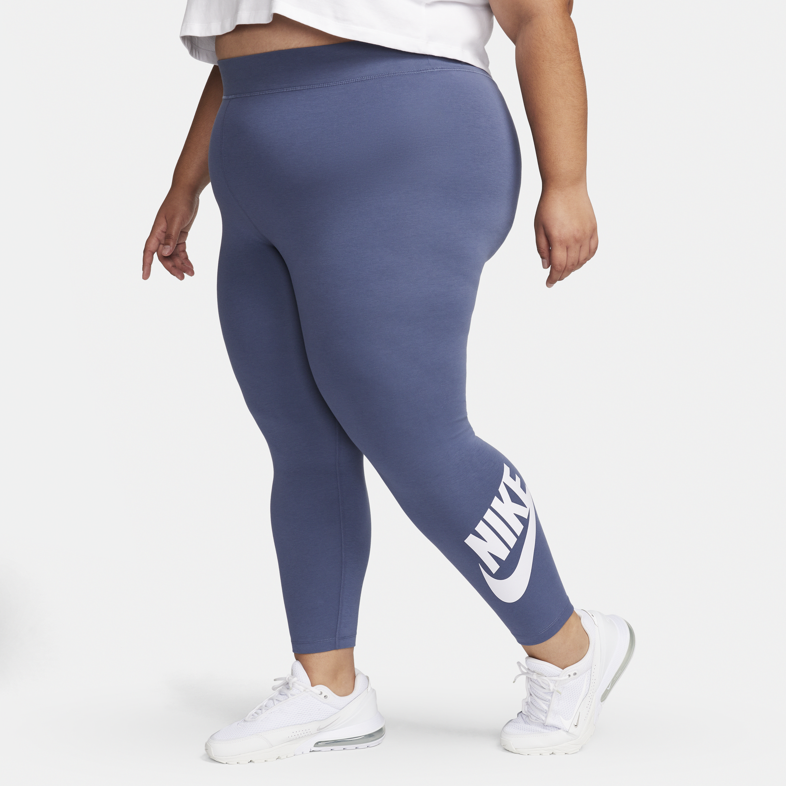 Nike Women's  Sportswear Classics High-waisted Graphic Leggings (plus Size) In Blue