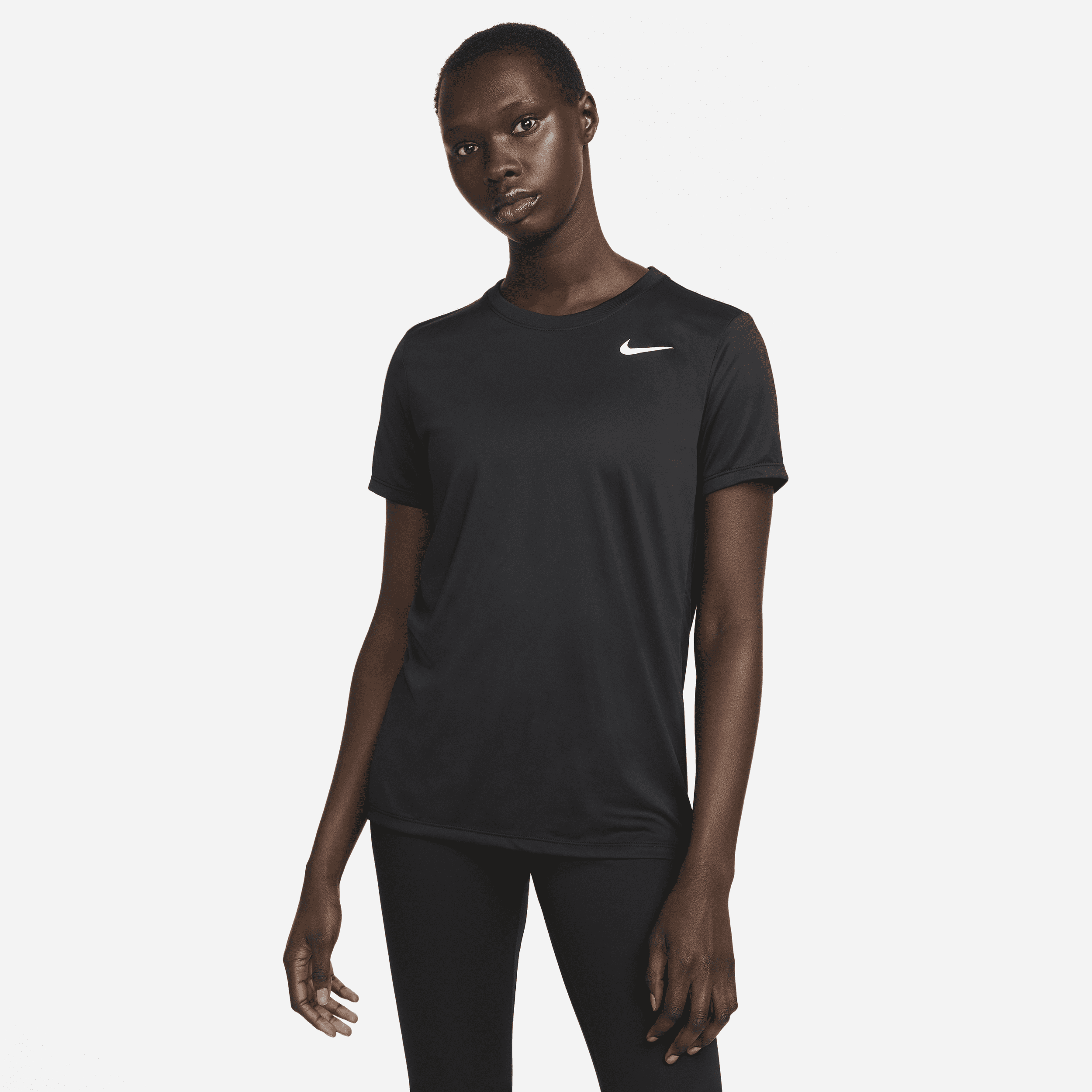Shop Nike Women's Dri-fit T-shirt In Black