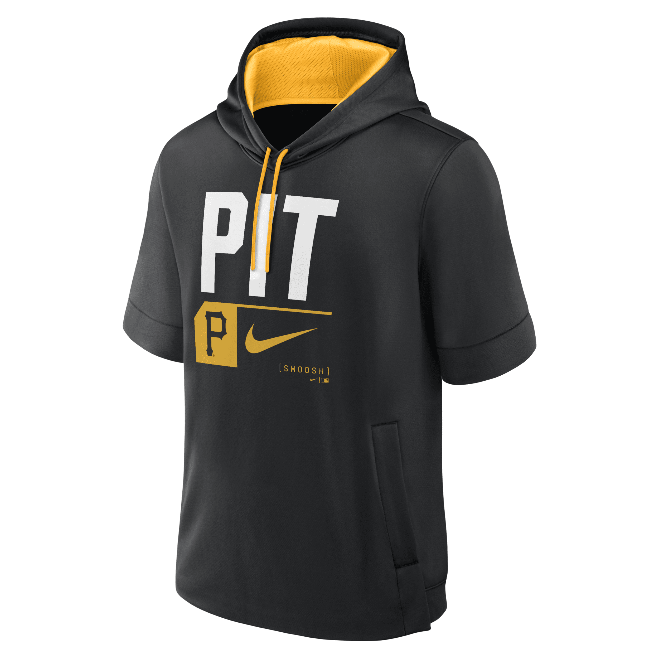 Shop Nike Pittsburgh Pirates Tri Code Lockup  Men's Mlb Short-sleeve Pullover Hoodie In Black