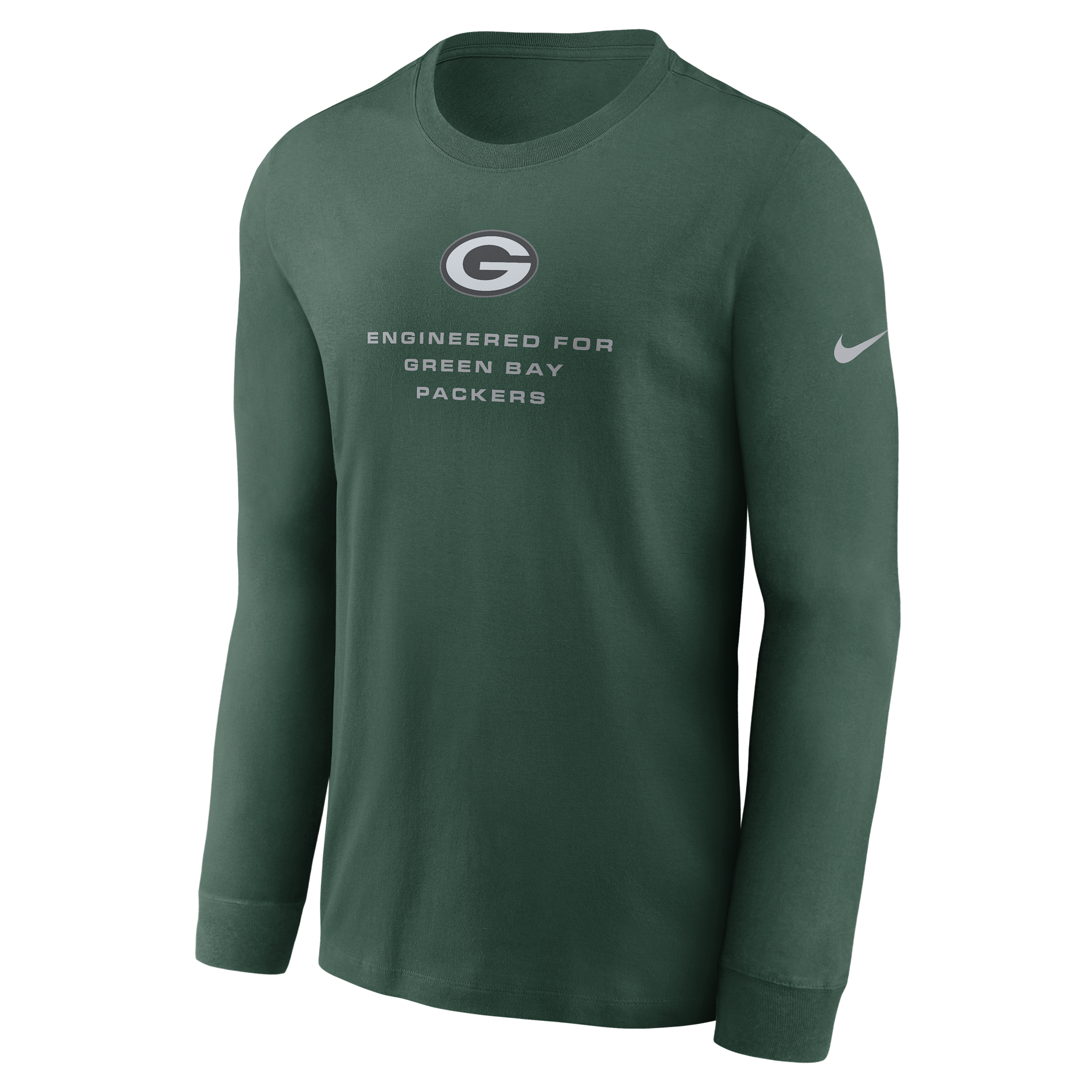 Green Bay Packers Team Issue Nike Men's Dri-FIT NFL Long-Sleeve T-Shirt in Green | 02EW3EE7T-ZSZ