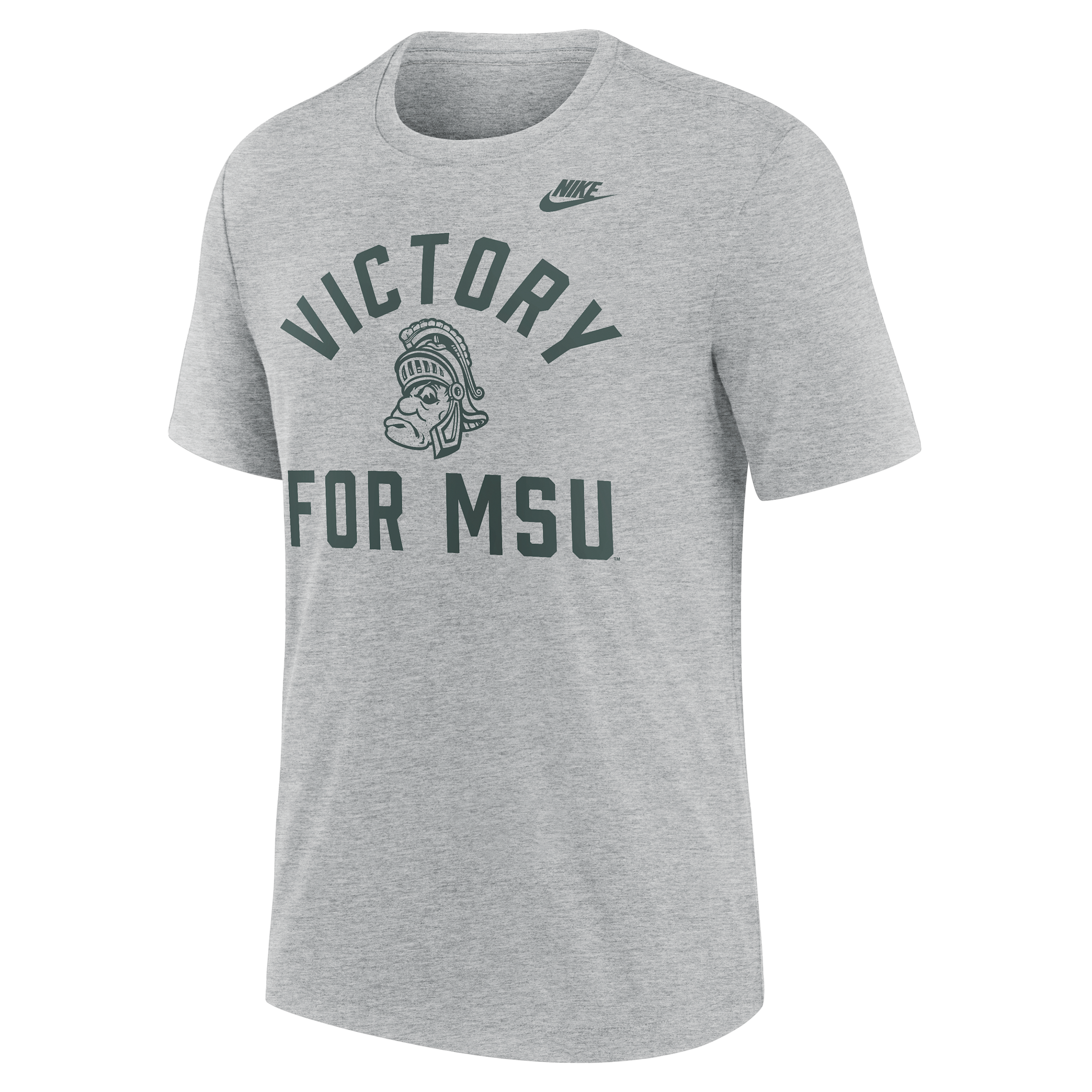 Men's Nike Heather Gray Michigan State Spartans Legacy Mantra Tri-Blend T-Shirt, Size: XL, Grey