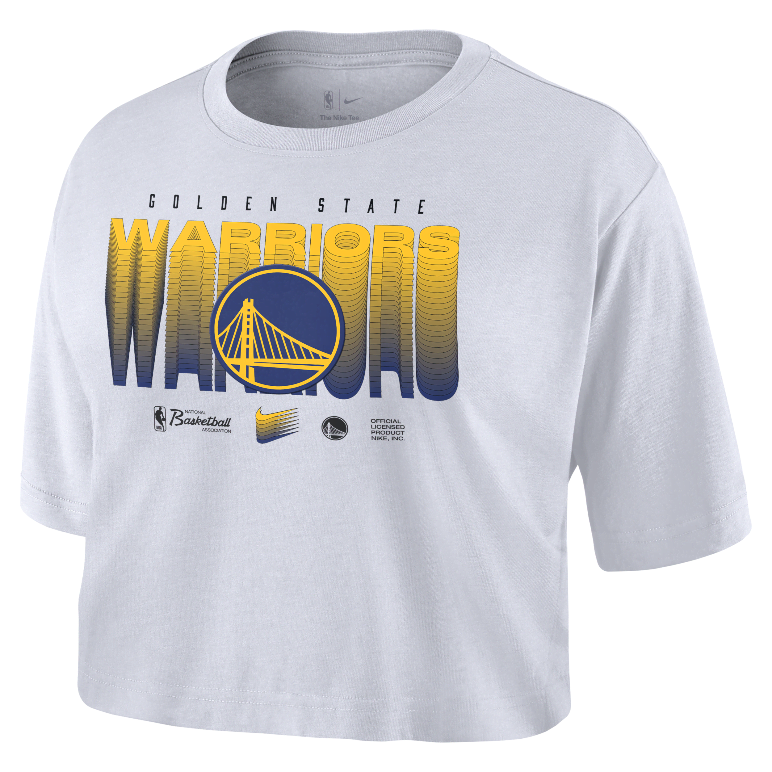 Nike Golden State Warriors Courtside  Women's Nba Cropped T-shirt In White