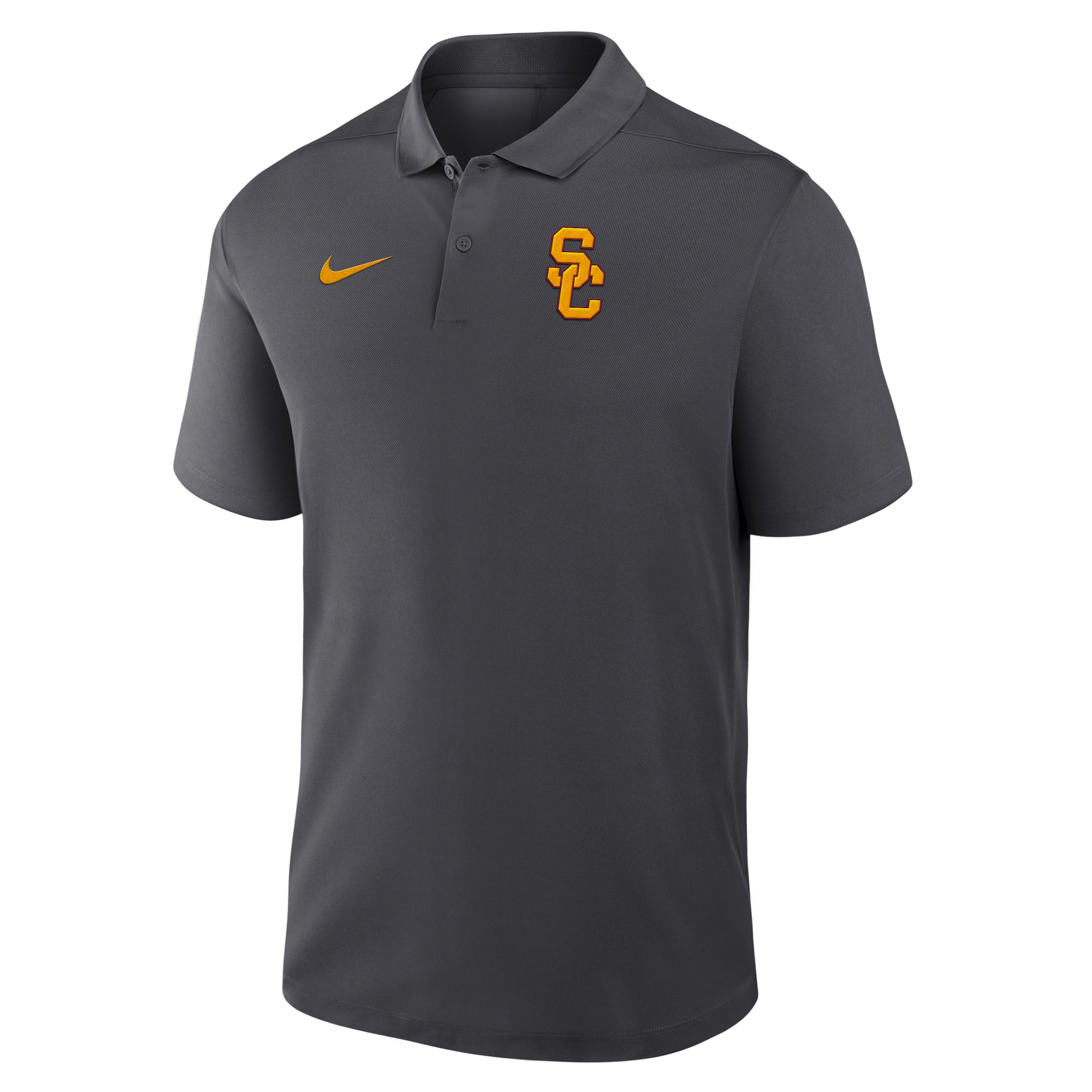 Nike Usc Primetime Victory Primary Logo Men's Dri-fit College Polo In Gray