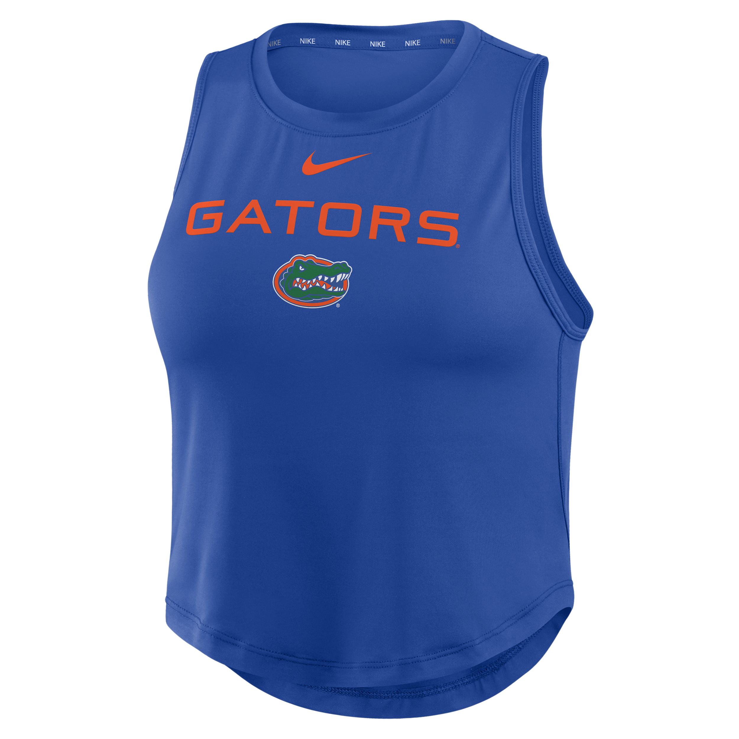 Florida One Nike Women's Dri-Fit Cropped Tank Top in Blue | 03544EVUFN-7LB